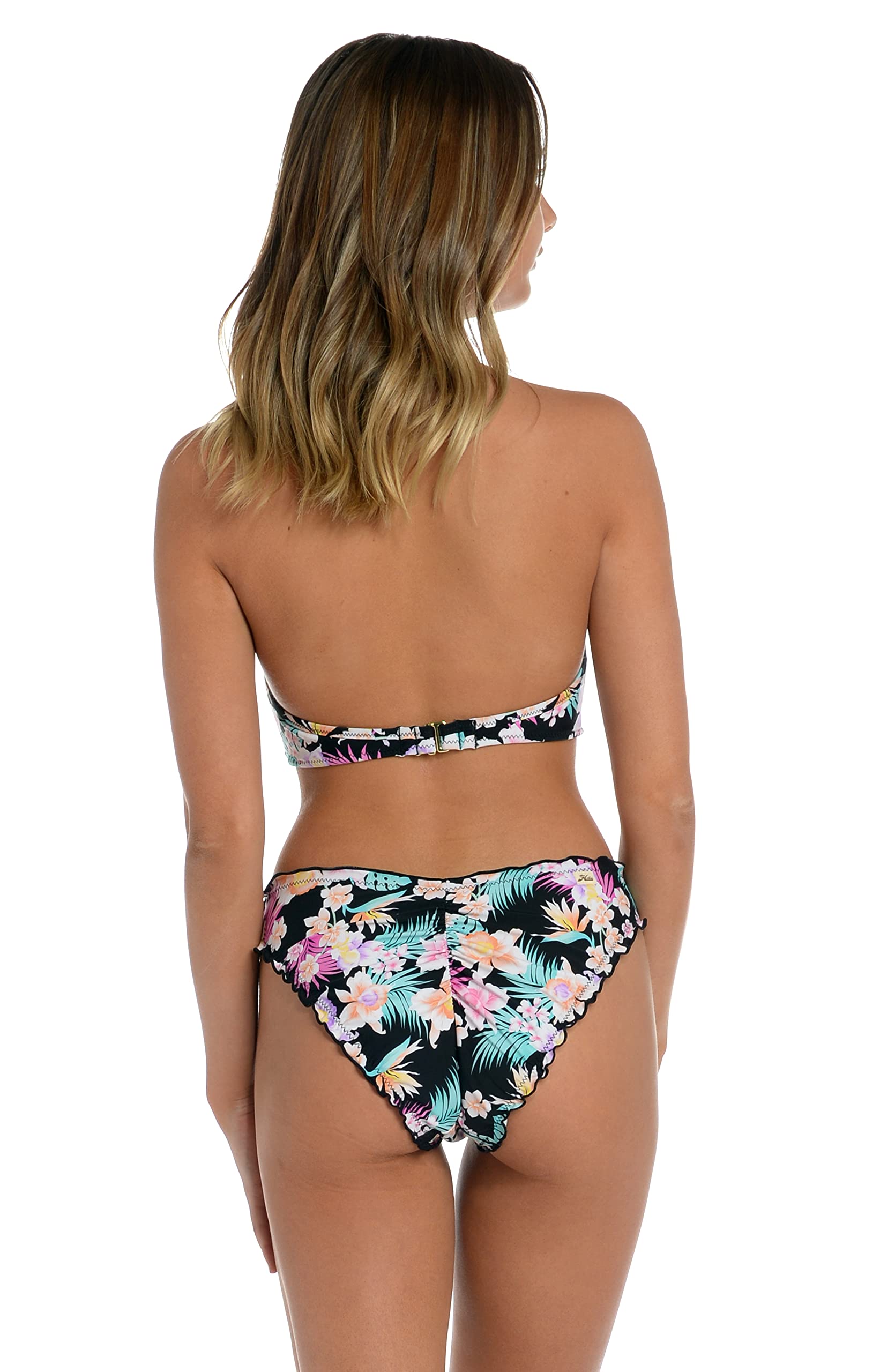 Hobie Women's Underwire Halter Hipster Bikini Swimsuit Top - Sexy Push Up Swimwear for Beach, Pool & Vacation