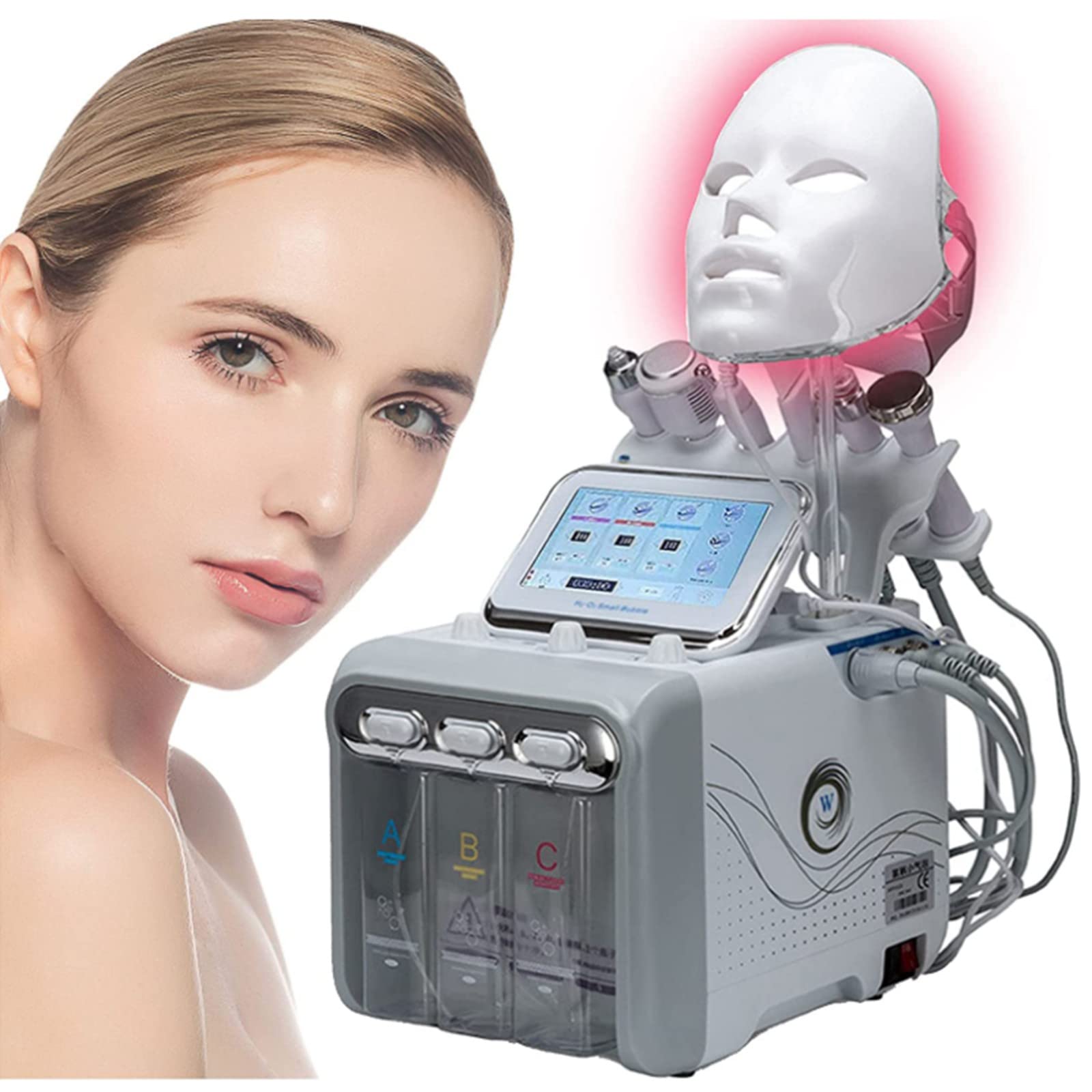 7-in-1 Hydrogen Oxygen Facial Machine with Micro Bubble Spray - Professional Hydrofacial Device for Blackhead Removal & Pore Cleaning - Perfect for Spa, Salon & At-Home Skincare Treatments