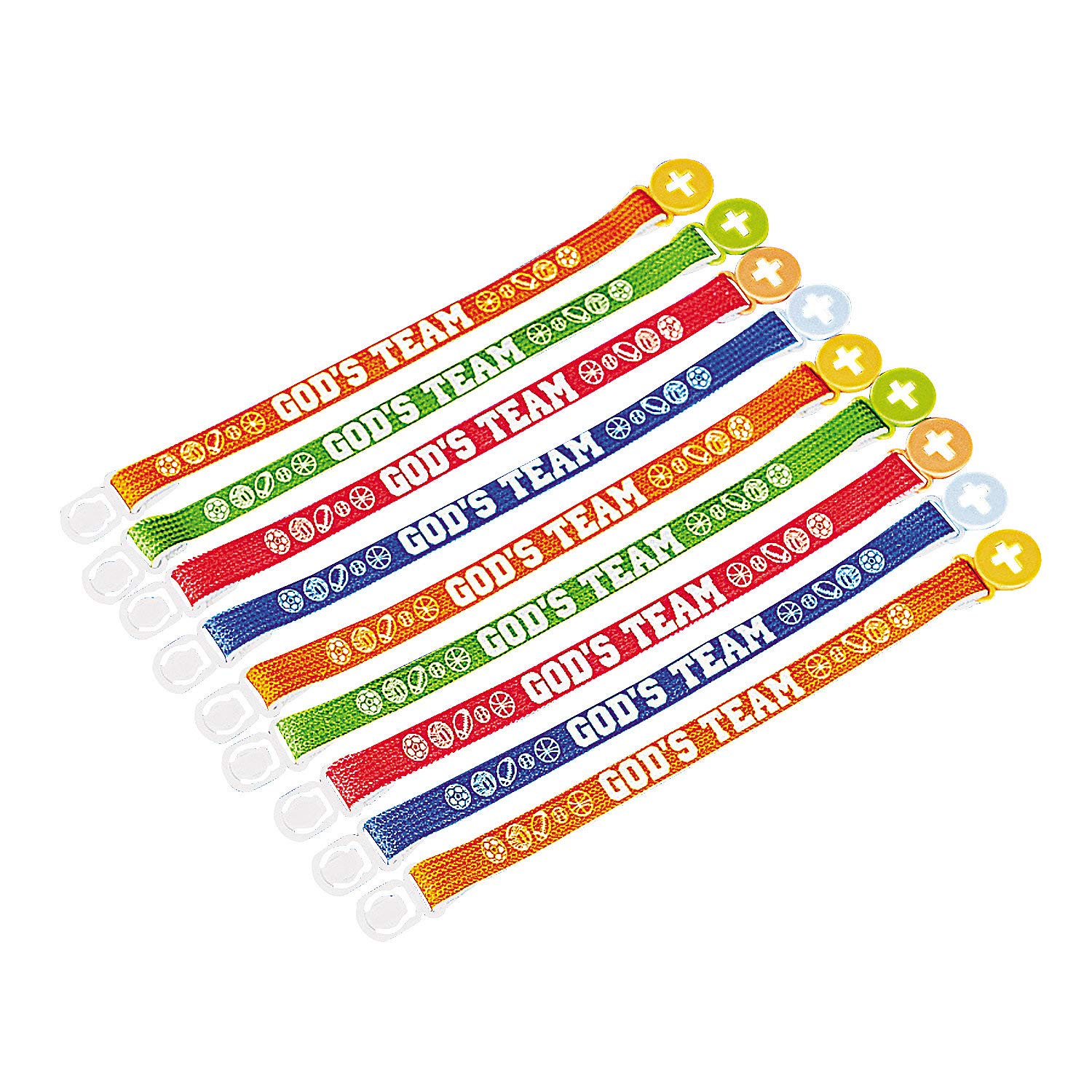 Fun Express God's Team Friendship Bracelet Set - 12 Pack Colorful Beaded Bracelets for Best Friends, Teens & Kids - Perfect for Gifts, Parties & Matching Jewelry