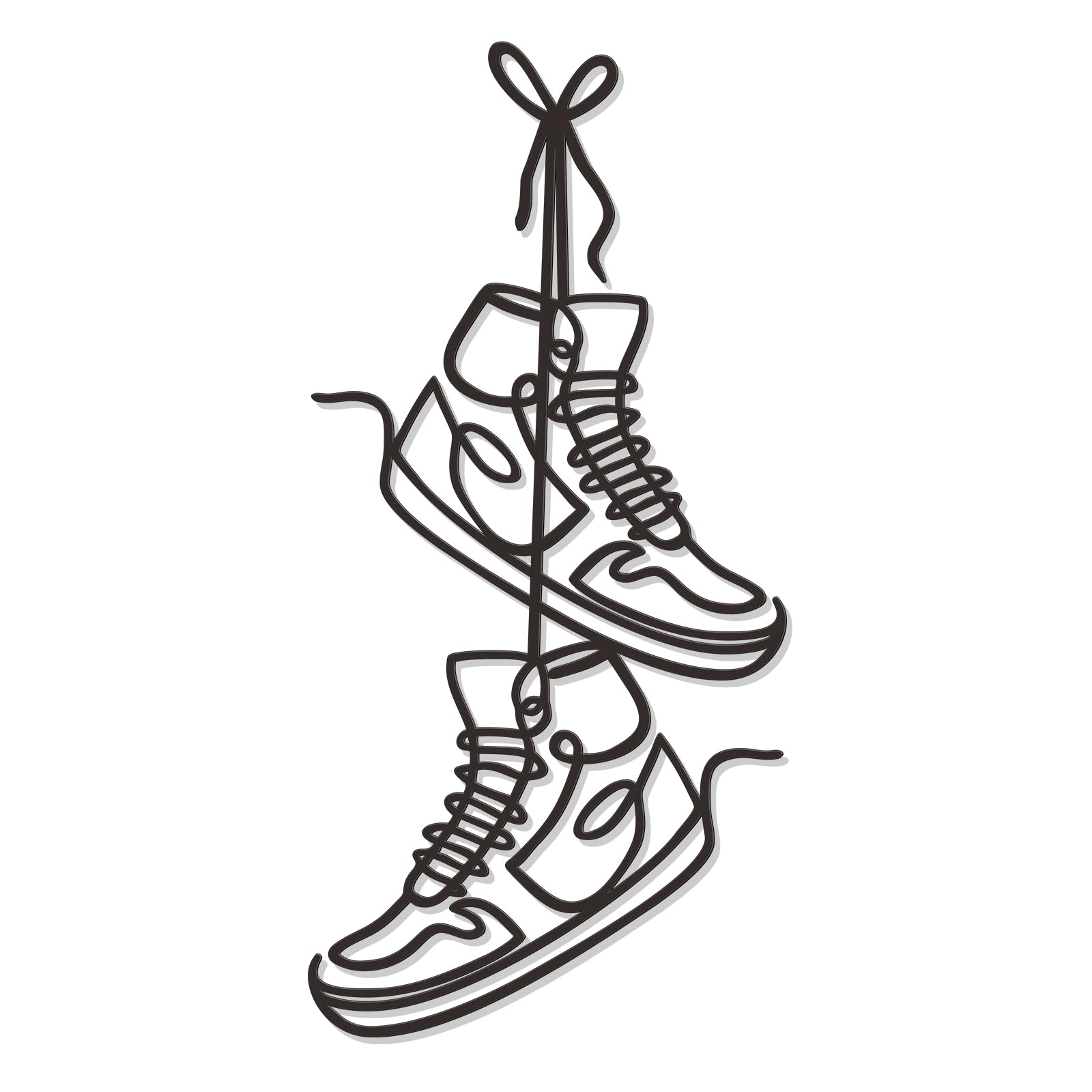 Creative Sneaker Wall Art - Metal Room Decor for Teens & Sneaker Lovers - Perfect for Bedrooms & Graduation Gifts (Black)
