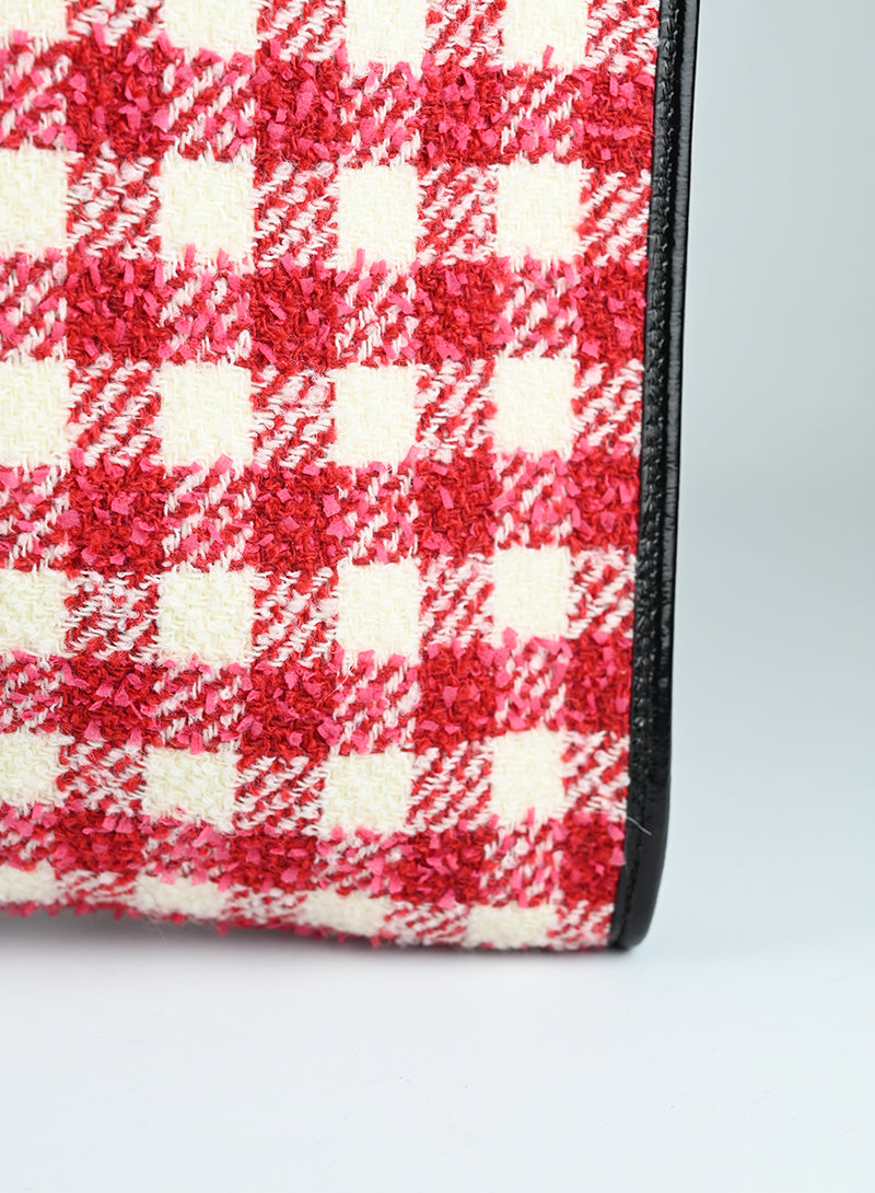 Gucci Red Tartan Fabric Shopper Bag - Stylish & Durable for Work, Travel & Everyday Use