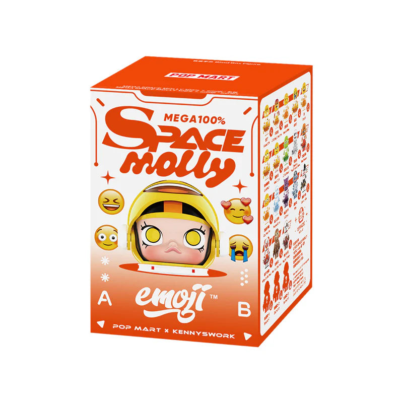 POP MART MEGA Space Molly 100% x Emoji Series Collectible Blind Box Toy - Perfect for Display, Gifts & Surprise Unboxing Fun