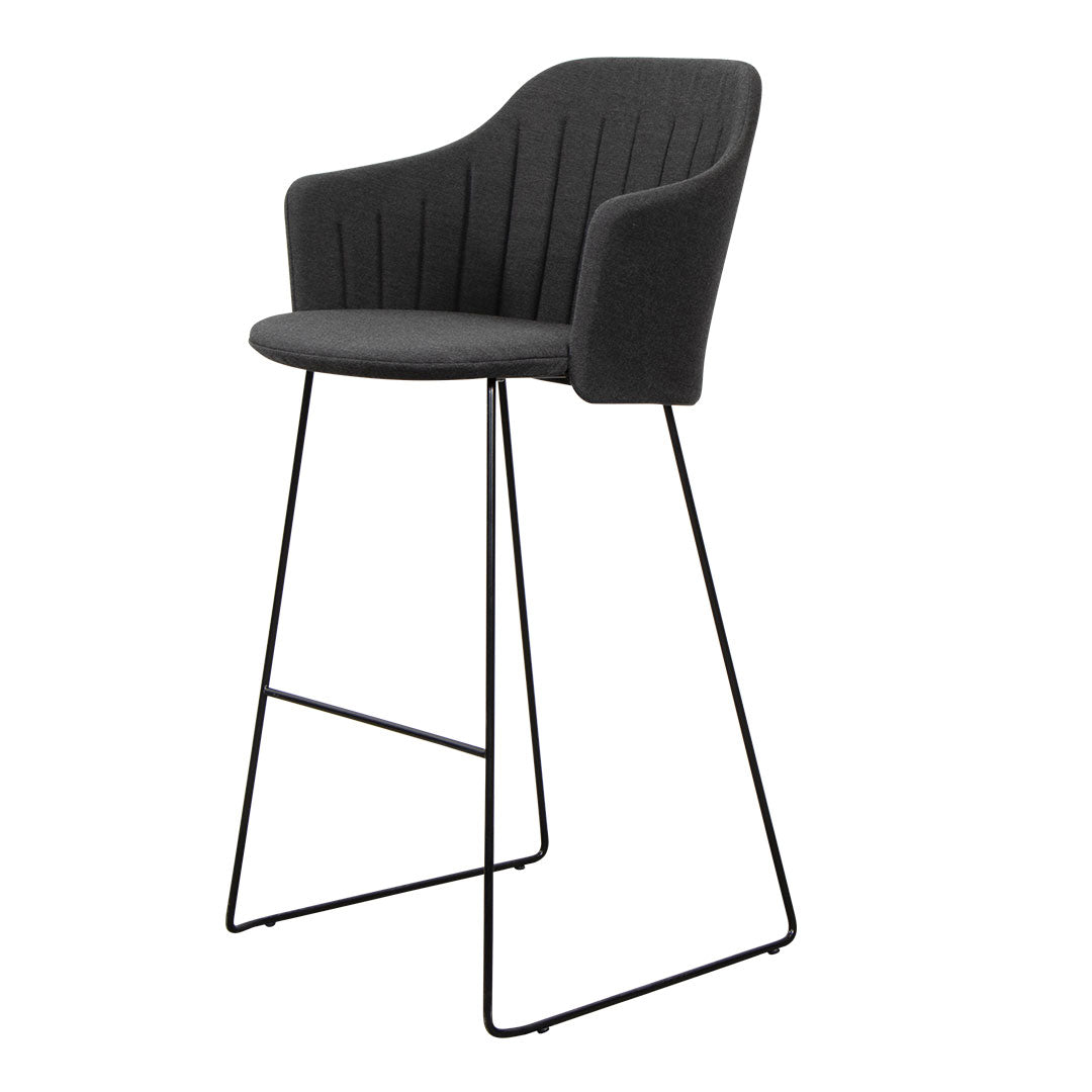 Premium Outdoor Bar Chair with Sled Base - Includes Comfortable Back & Seat Cushions - Perfect for Patio, Deck, Poolside & Backyard Relaxation