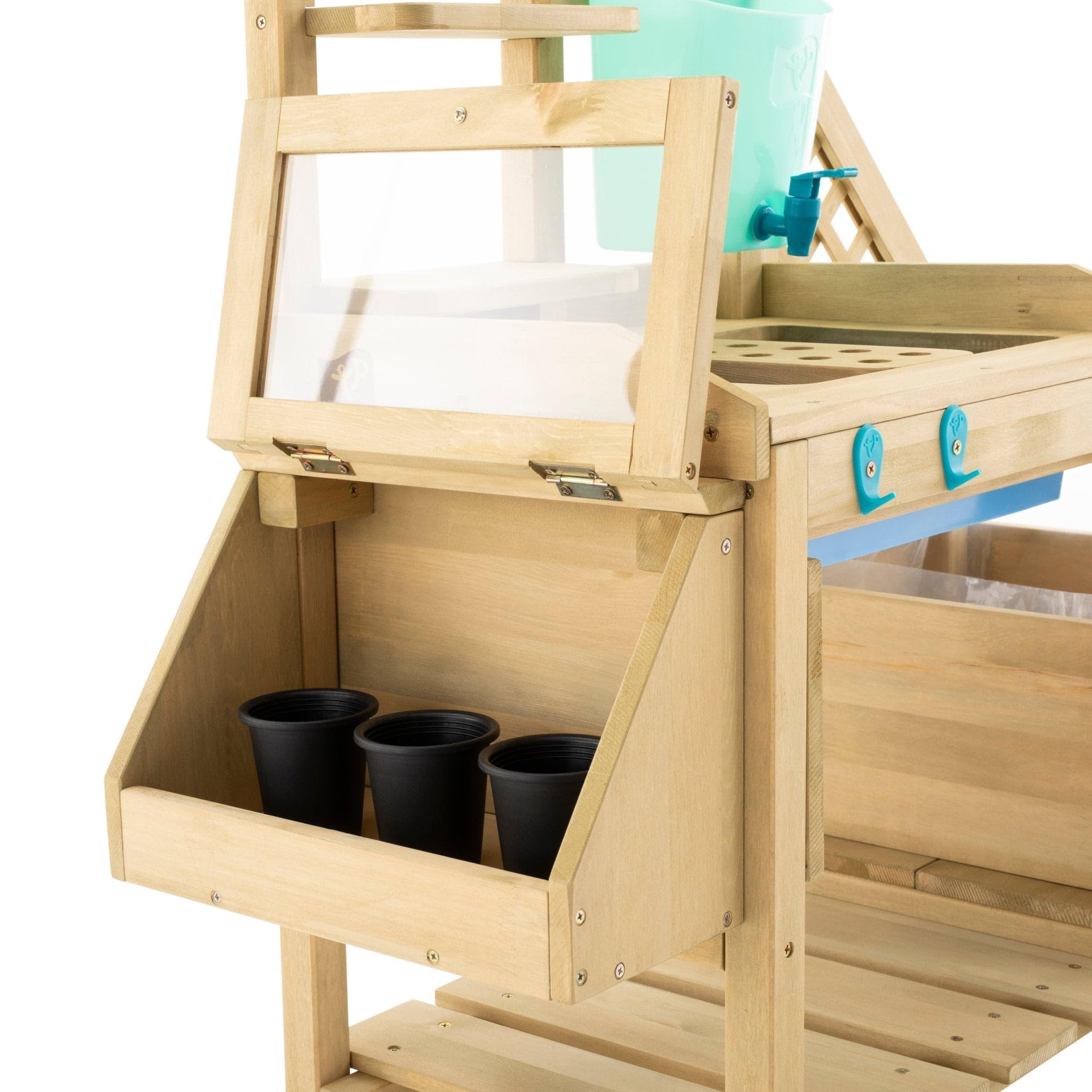 TP Toys Deluxe Kids Potting Bench - Outdoor Wooden Play Table with Gardening Tools | FSC® Certified Wood Backyard Playset for Pretend Play | Perfect for Kids Garden Activities & Outdoor Learning