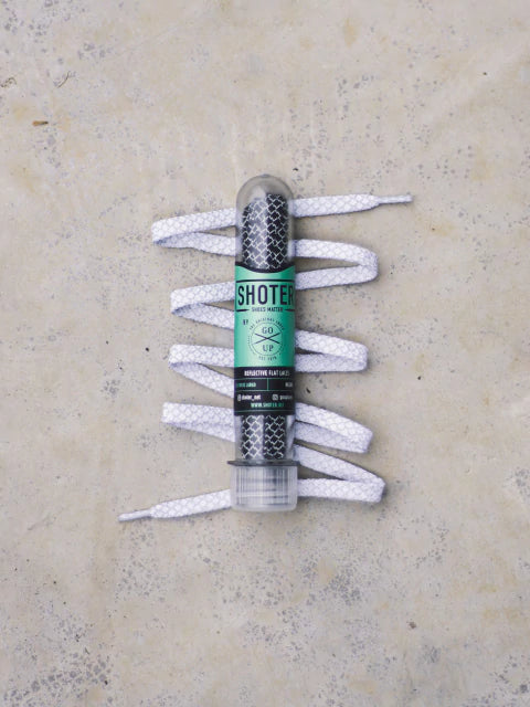 Reflective Flat White Shoelaces - High Visibility for Running, Walking & Night Safety