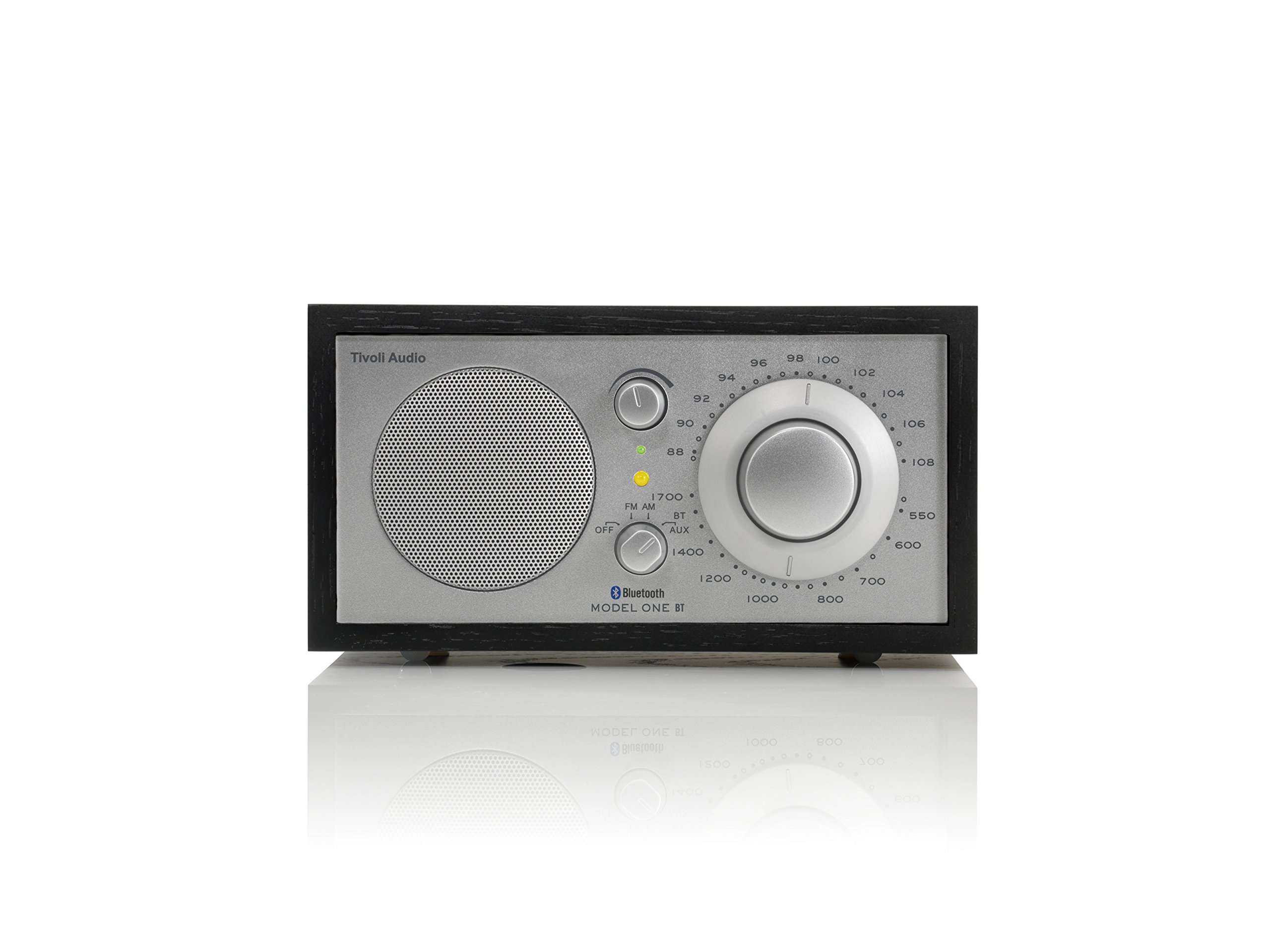 Tivoli Audio Model One Bluetooth AM/FM Radio - Premium Wooden Cabinet with Clear Sound, Wireless Streaming (Black Ash/Silver) - Perfect for Home, Office, and Bedroom Listening