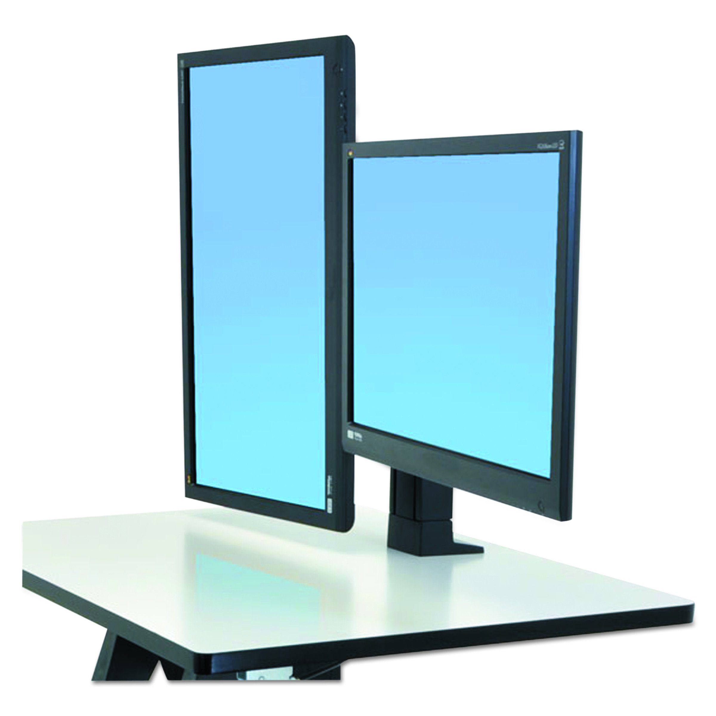Ergotron WorkFit Dual Monitor Stand (97-904) - Adjustable Height Monitor Arm for Office & Home Workspaces - Perfect for Dual Screen Setup, Computer Workstations & Ergonomic Desks