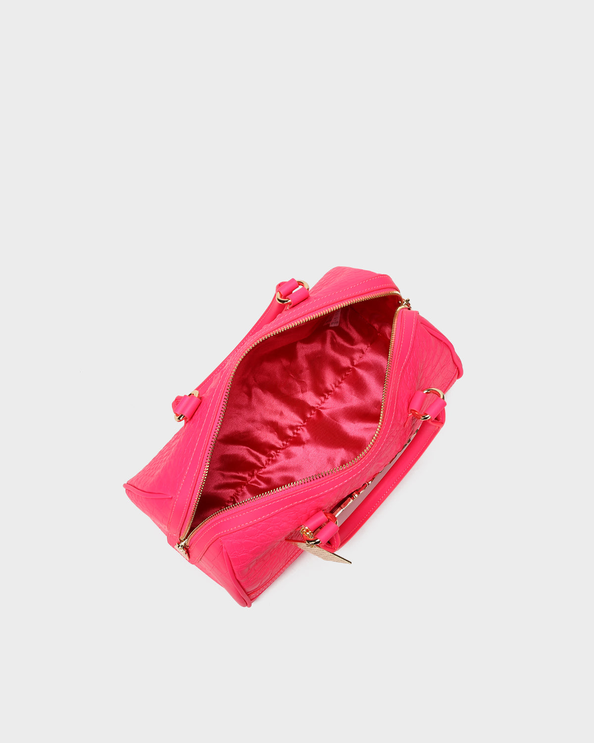 Luxury Italian Couture Handbag in Neon Pink - Elegant Women's Fashion Accessory for Parties, Weddings & Evening Events