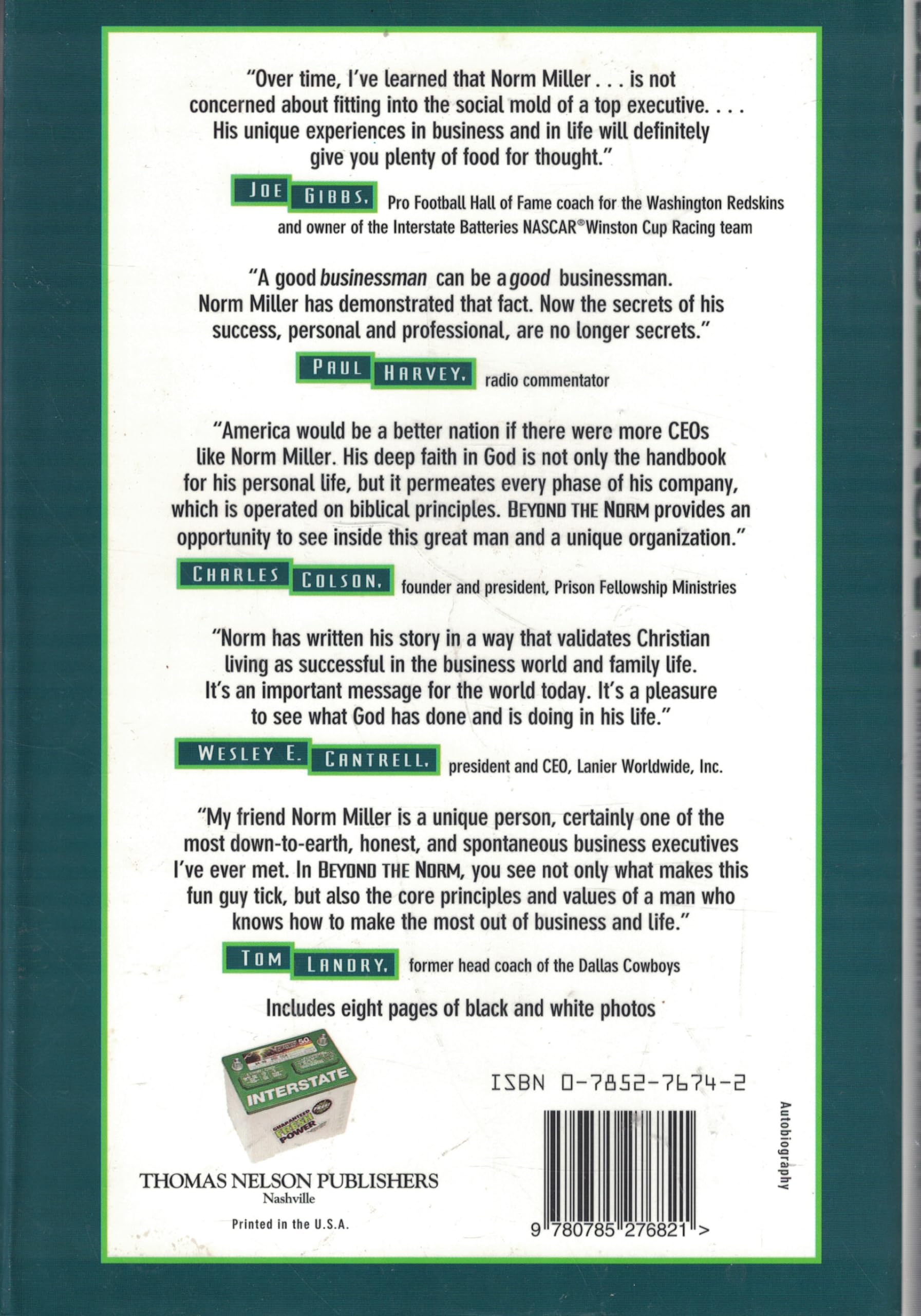 Beyond the Norm: The Inspiring Journey of a Traveling Salesman Who Became Chairman of Interstate Batteries - Perfect for Business Motivation & Entrepreneurial Success Stories