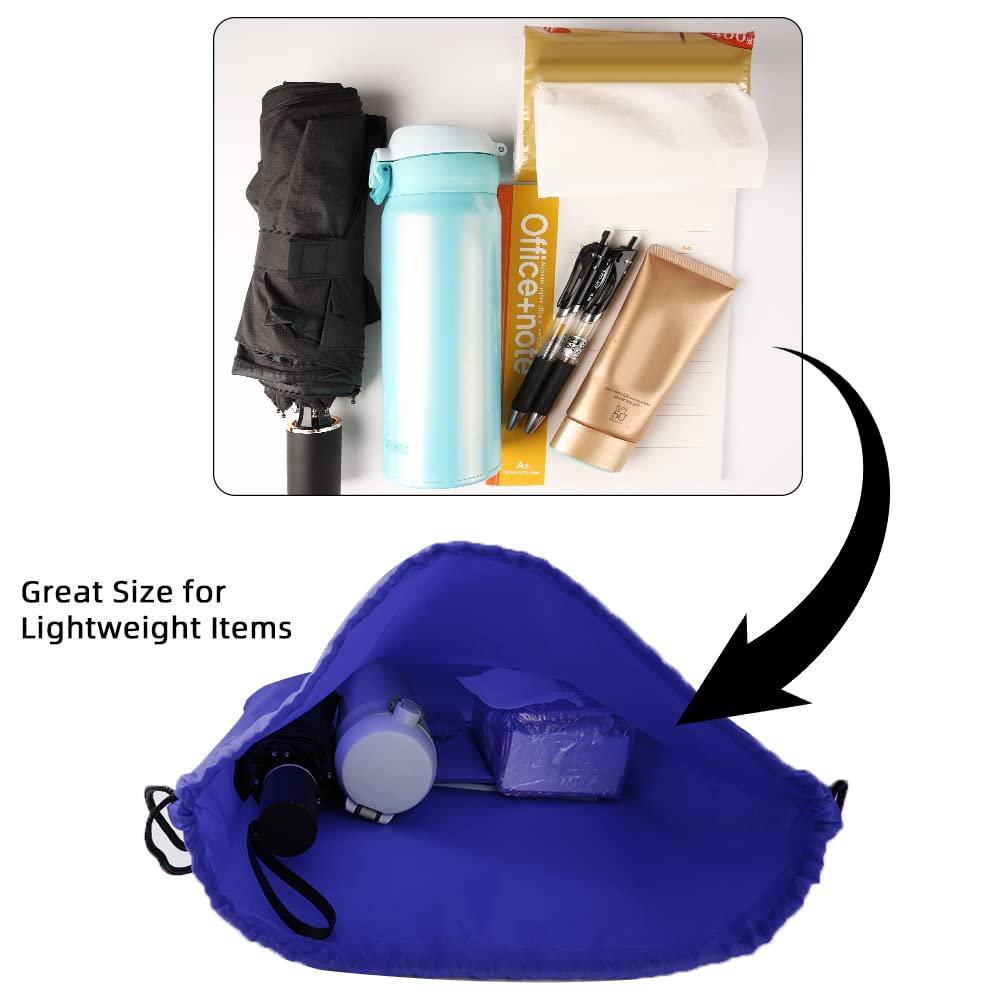 GoodtoU Nylon Drawstring Backpack - Lightweight Sports Cinch Bag for Gym, Travel & School - Bulk Pack of Durable Draw String Bags