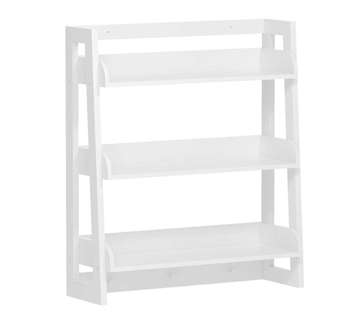 UTEX 3-Tier Over Toilet Storage Shelf Organizer - White Bathroom Wall Mount Shelf with Hooks for Towels & Toiletries | Space Saving Bathroom Organization Solution for Small Spaces