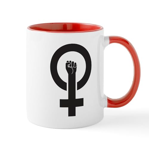 White/Red Inside - Feminist Power Mug