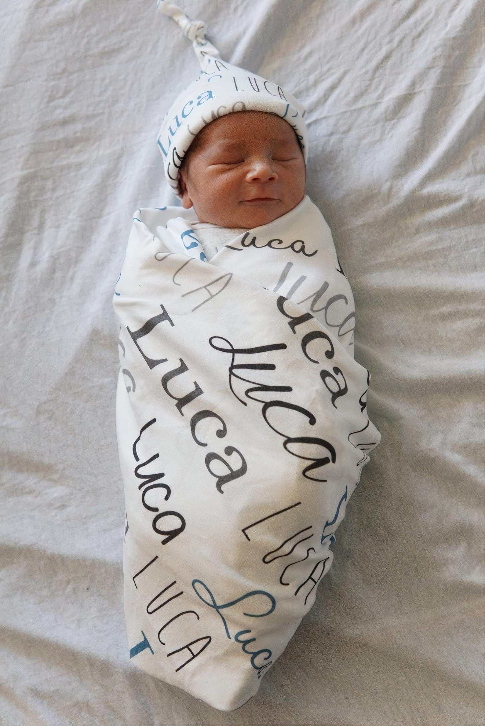 Personalized Baby Blanket with Name - Custom Monogrammed Swaddle for Newborns, Kids & Adults - Perfect Gift for Daughter's Birthday, Baby Shower, Nursery Decor, or Family Keepsake - MPDHG1754-MBBlack, King Full Size