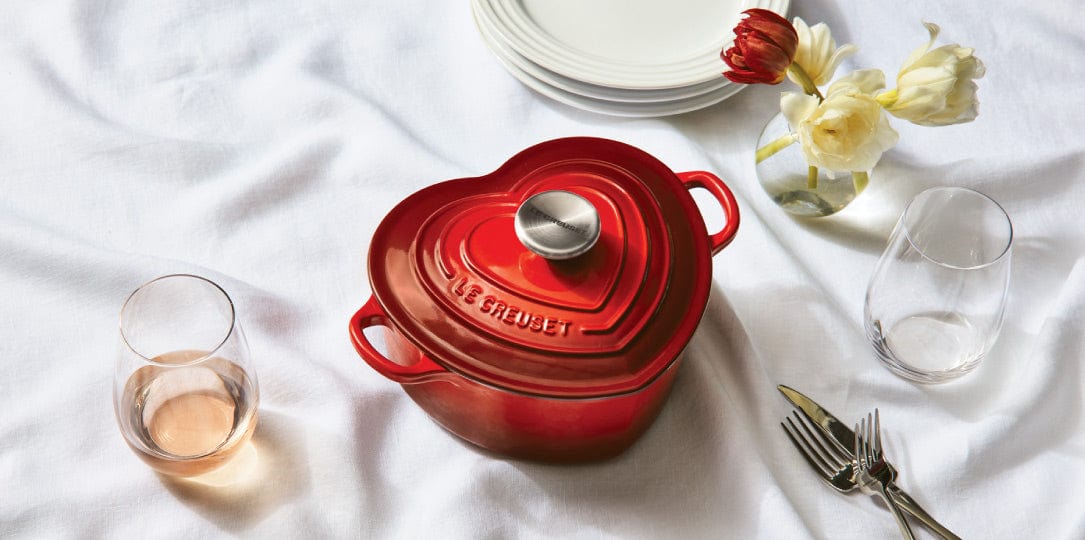 Le Creuset 2-Quart Heart Cocotte Dutch Oven - Enameled Cast Iron Pot for Baking, Roasting & Serving - Perfect for Valentine's Day Gifts & Romantic Dinners