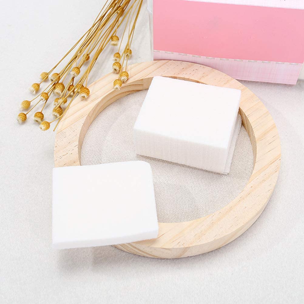 MAPPERZ 80-Pack Natural Square Cotton Pads | Double-Sided Water-Saving Soft Makeup Remover Pads | Gentle Facial & Eye Makeup Removal | Eco-Friendly Cosmetic Cotton Puffs for Daily Skincare & Travel