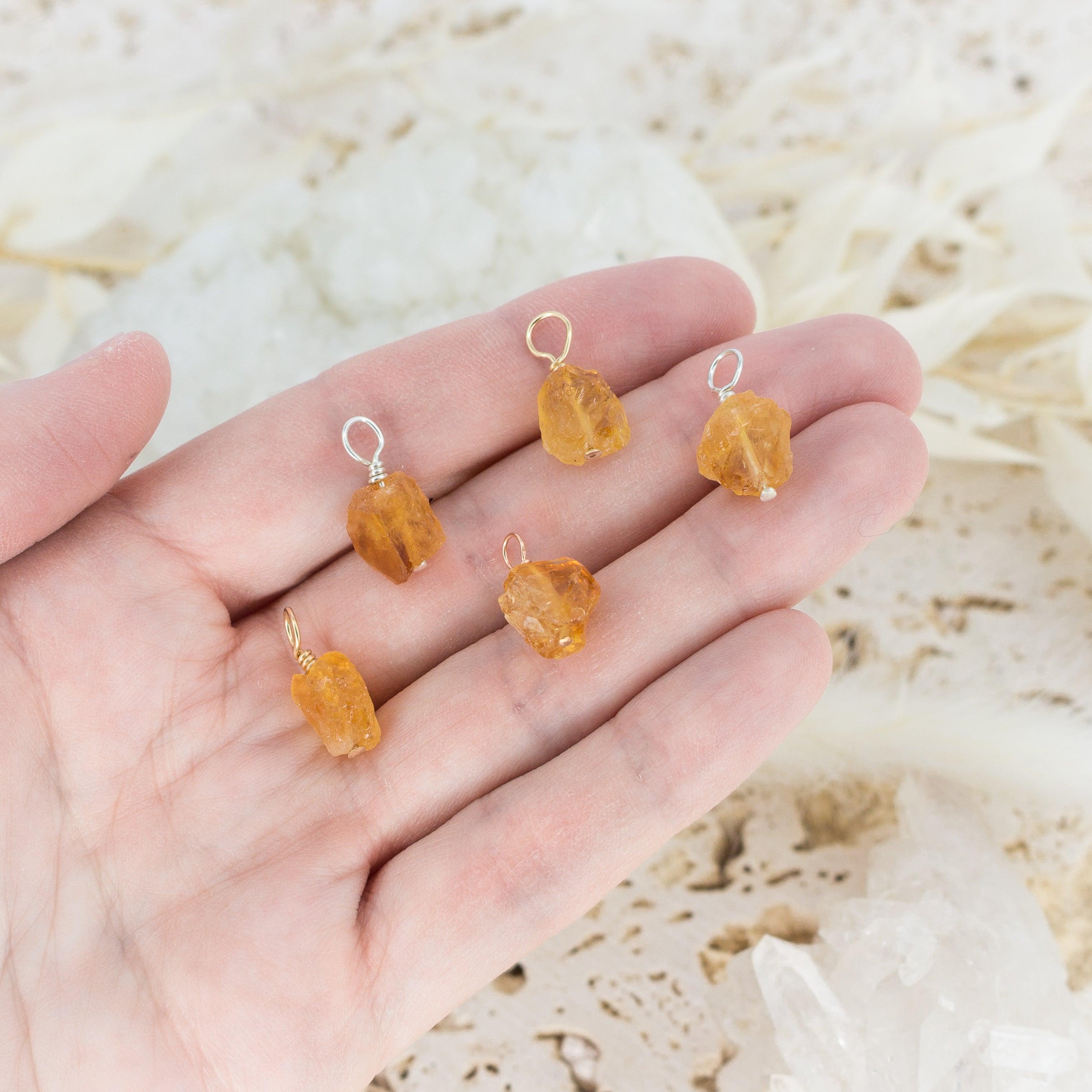Natural Raw Citrine Crystal Pendant Necklace - Genuine Healing Stone Jewelry for Women - Perfect for Meditation, Energy Cleansing & Spiritual Gifts