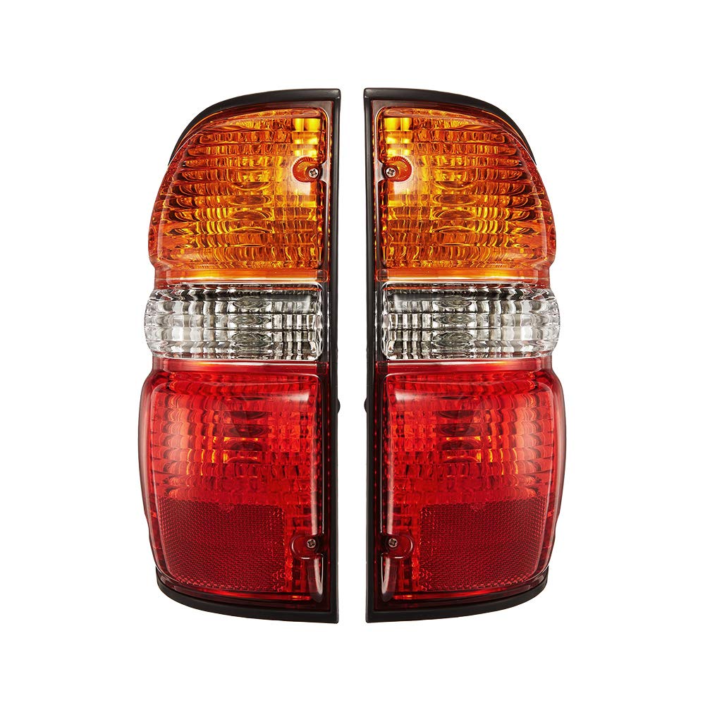 2001-2004 Toyota Tacoma Replacement LED Tail Lights - OE Fit Brake Light Assemblies for Left Driver & Right Passenger Sides | Durable Aftermarket Upgrade for Improved Night Visibility & Safety