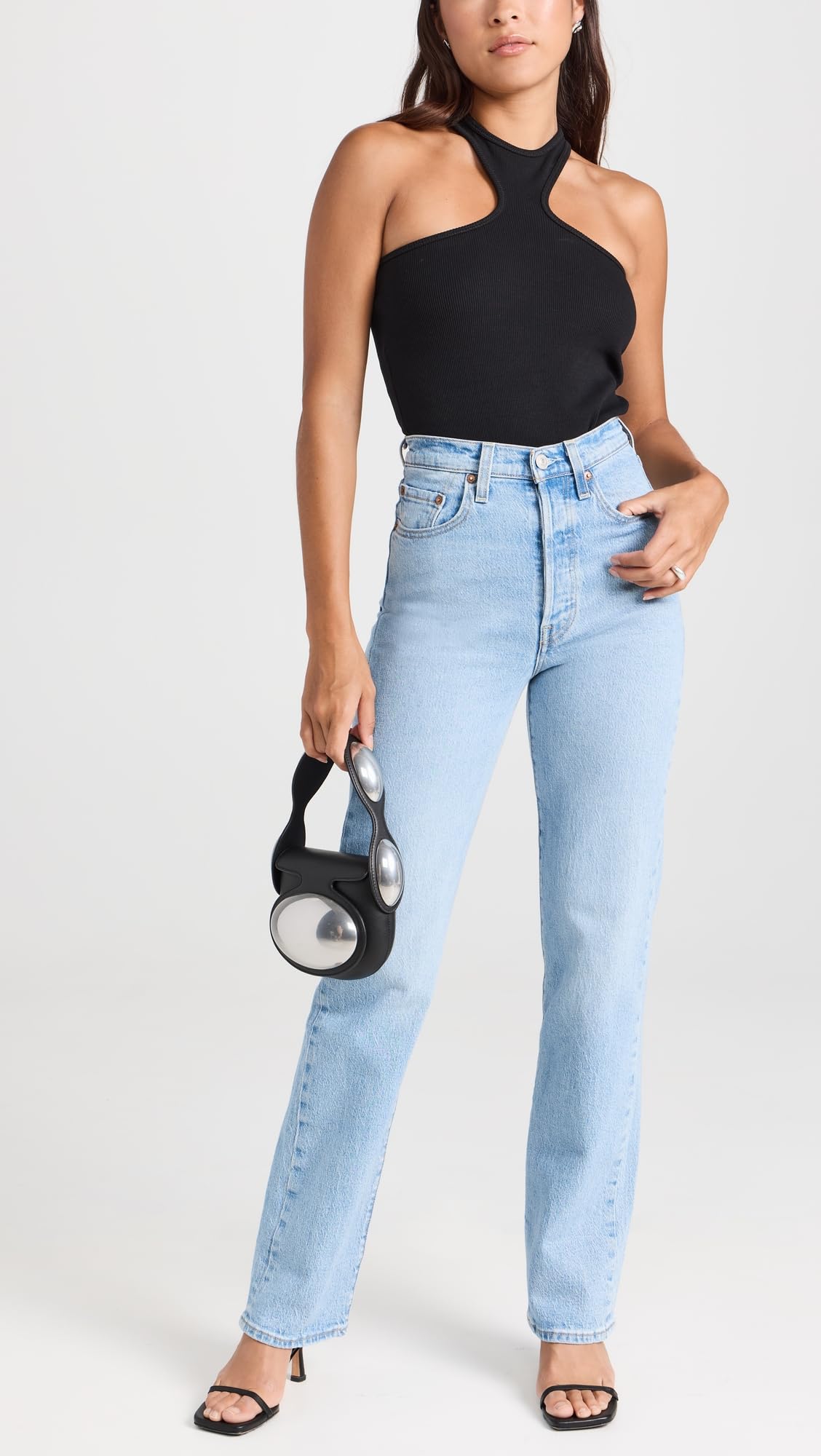 Levi's Women's Ribcage Straight Leg Full Length Jeans - High Waist Stretch Denim Pants for Casual Wear & Everyday Outfits