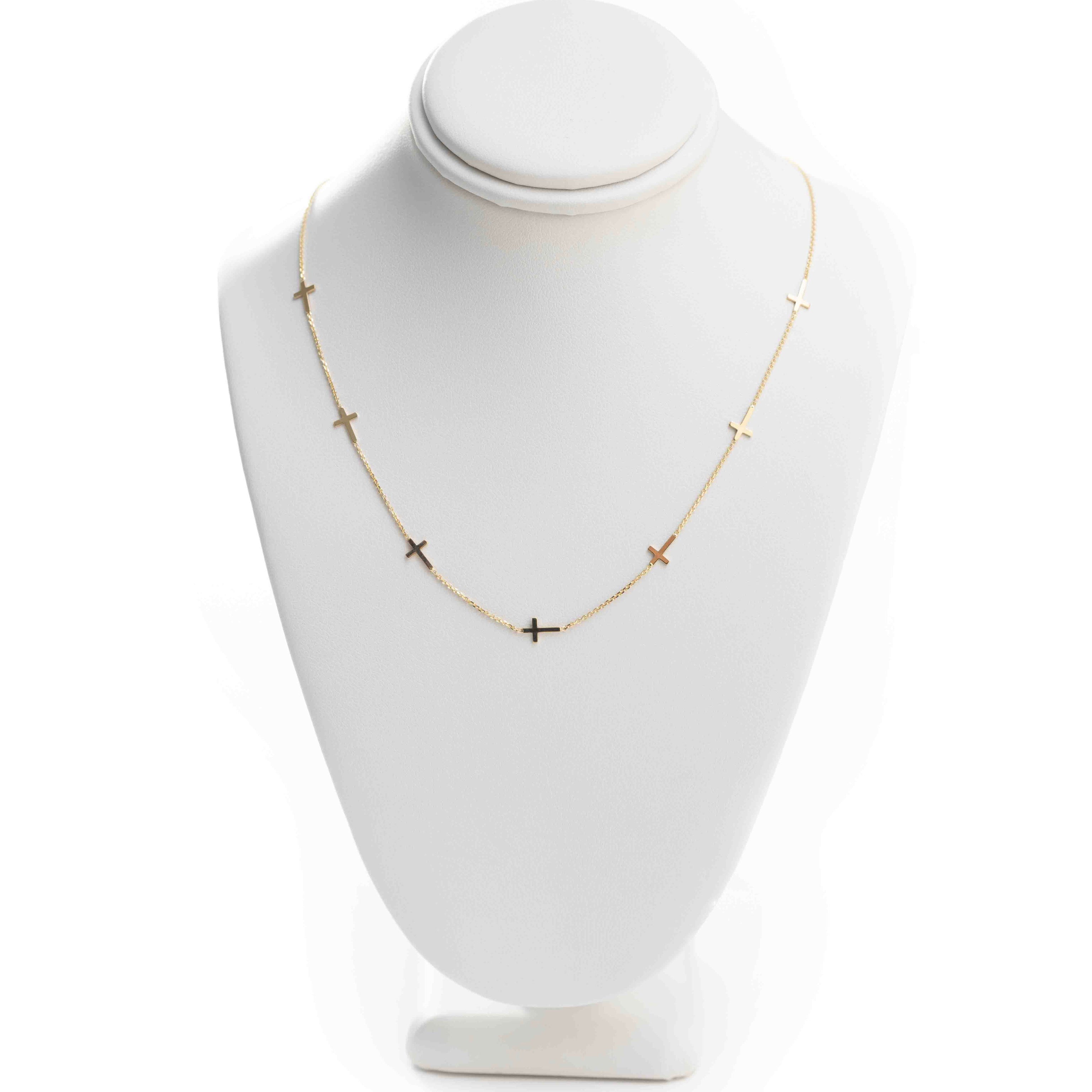 Stylish Sideways Cross Necklace for Women - Trendy Religious Jewelry Gift for Everyday Wear & Special Occasions