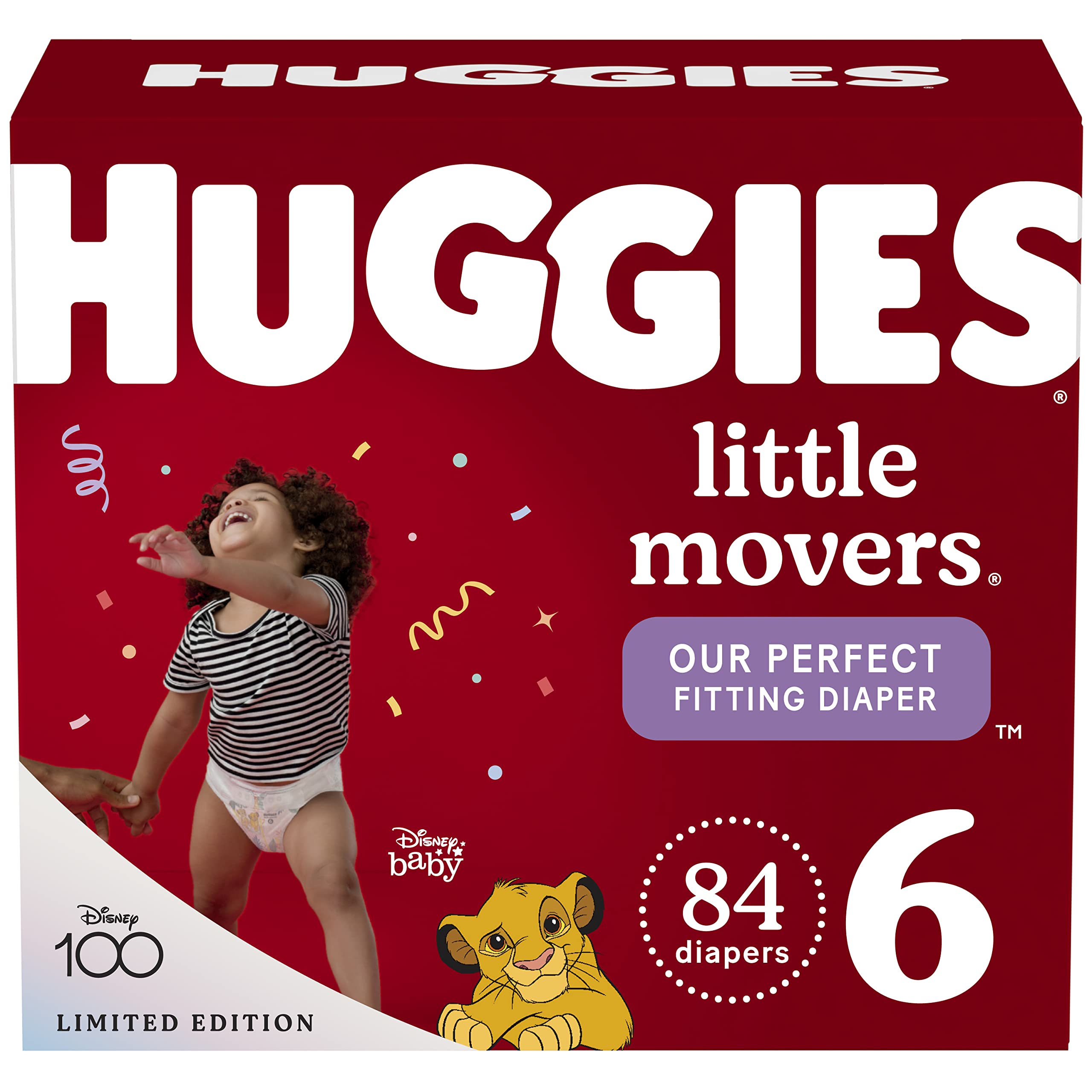 Huggies Little Movers Size 6 Mega Colossal Baby Diapers (84 Count) & Overnites Nighttime Diapers (84 Count) - Ultra Absorbent for Active Toddlers, Day & Night Protection, Leakproof Comfort for Playtime and Sleep
