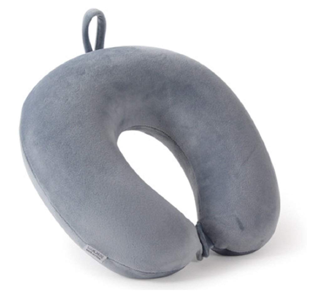 SILLYME Travel Neck Pillow - Soft & Comfortable Airplane, Train, Car Support Cushion for Sleeping (Grey) - Perfect for Long Flights, Road Trips & Office Naps