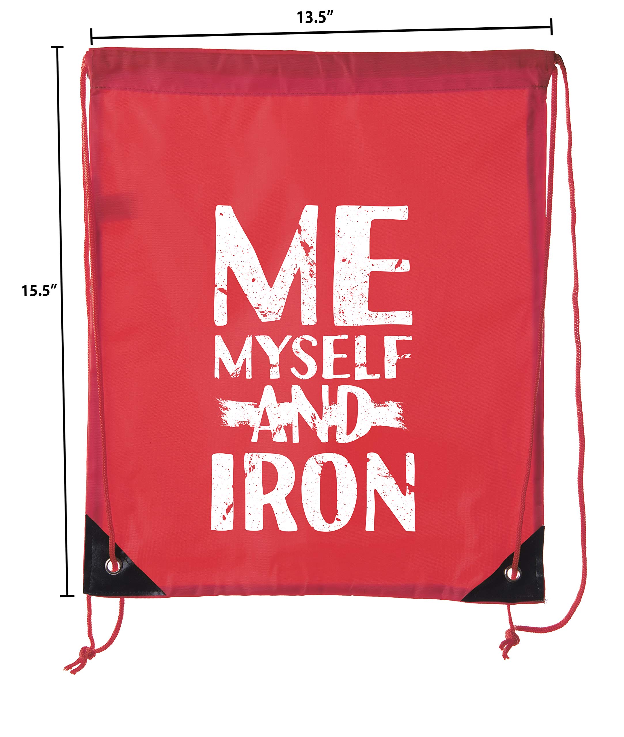 Motivational Gym Quote Drawstring Backpacks - Inspirational Fitness Bags for Workout & Training - Perfect for Gym, Running, Yoga & Sports