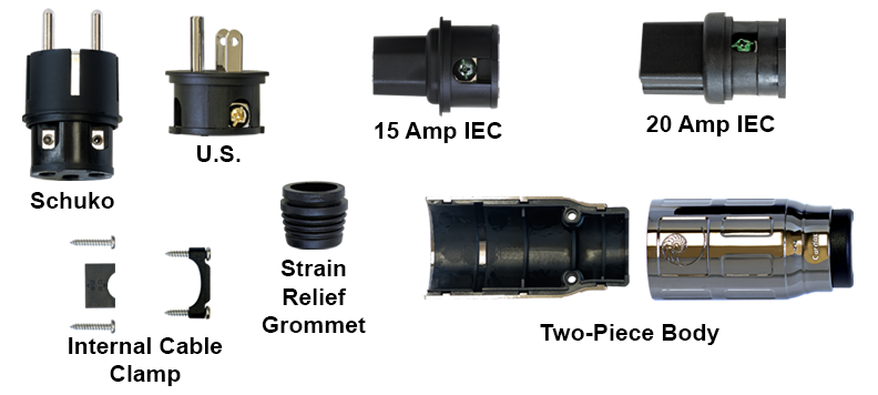 Cardas E 5 20 Amp IEC Power Adapter - Premium Audio Component Power Connector for Hi-Fi Systems, Amplifiers & Home Theater Setup