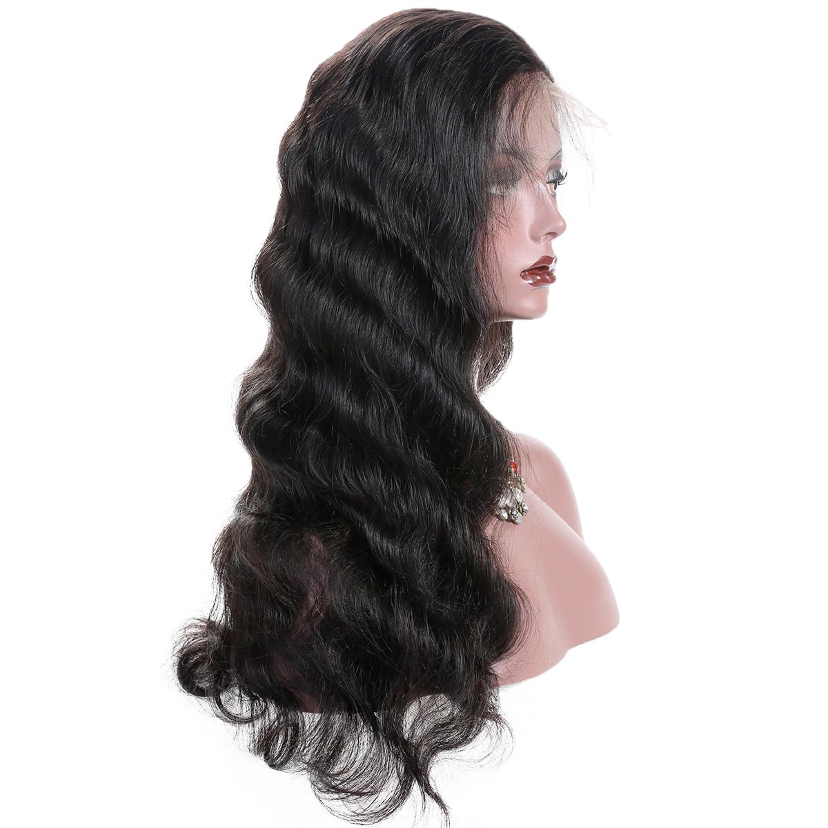 KUN 360 Lace Front Human Hair Wigs for Black Women - 12 Inch Body Wave Wig with Pre-Plucked Natural Hairline, Bleached Knots & Baby Hair | 150% Density Natural Color Human Hair Wigs for Daily Wear, Parties & Special Occasions