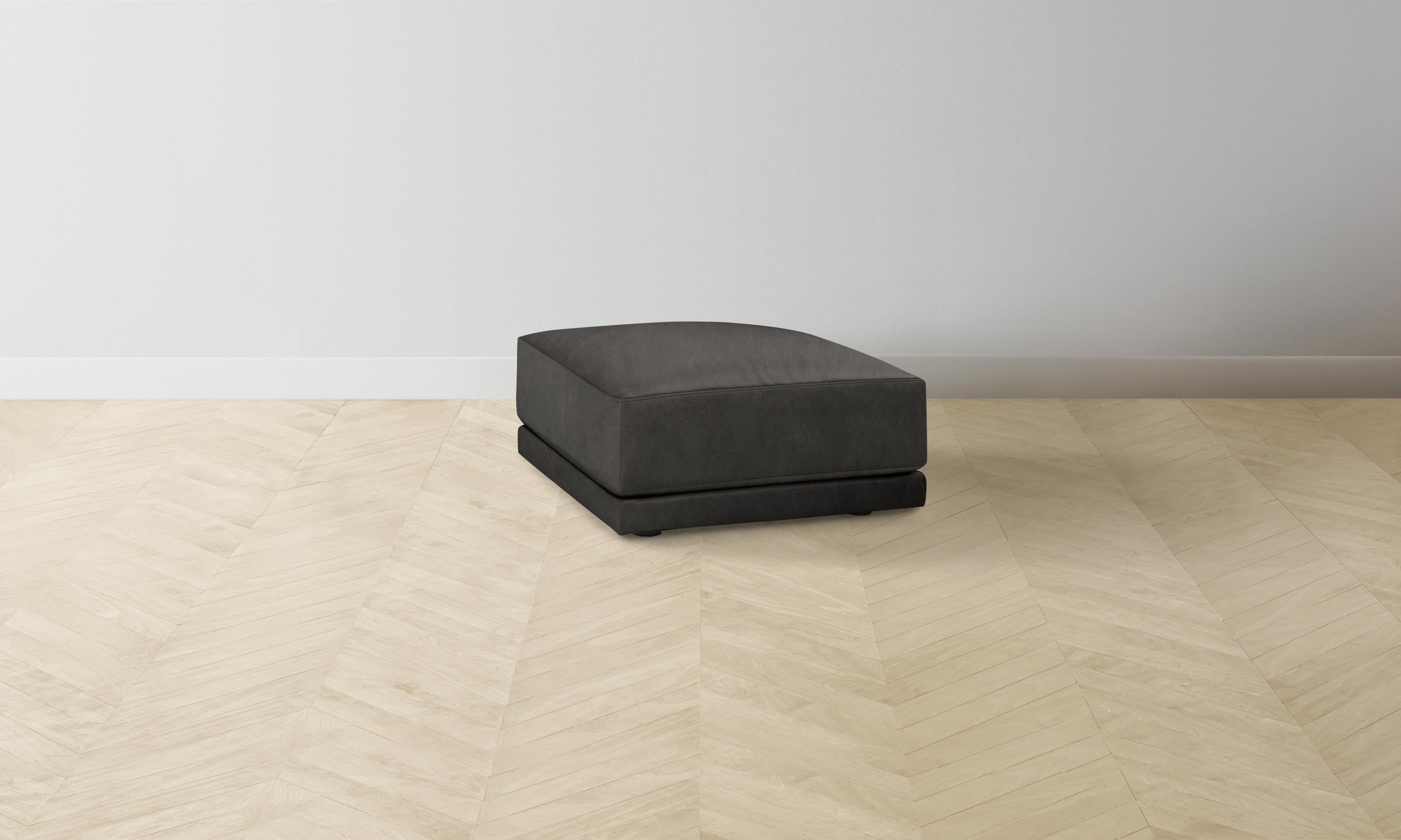 Premium Tuscan Leather Ottoman with Storage - Jones Ottoman for Living Room, Bedroom & Office - Stylish Footrest & Extra Seating