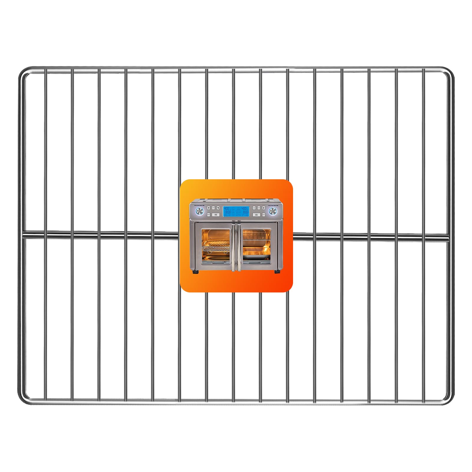 Stainless Steel Air Fryer Wire Rack for Emeril Lagasse Dual Zone 360 Air Fryer Oven 25 QT (14.5''x11.5'') - Replacement Grill & Roasting Rack Accessories - Perfect for Cooking Chicken, Vegetables & Baking