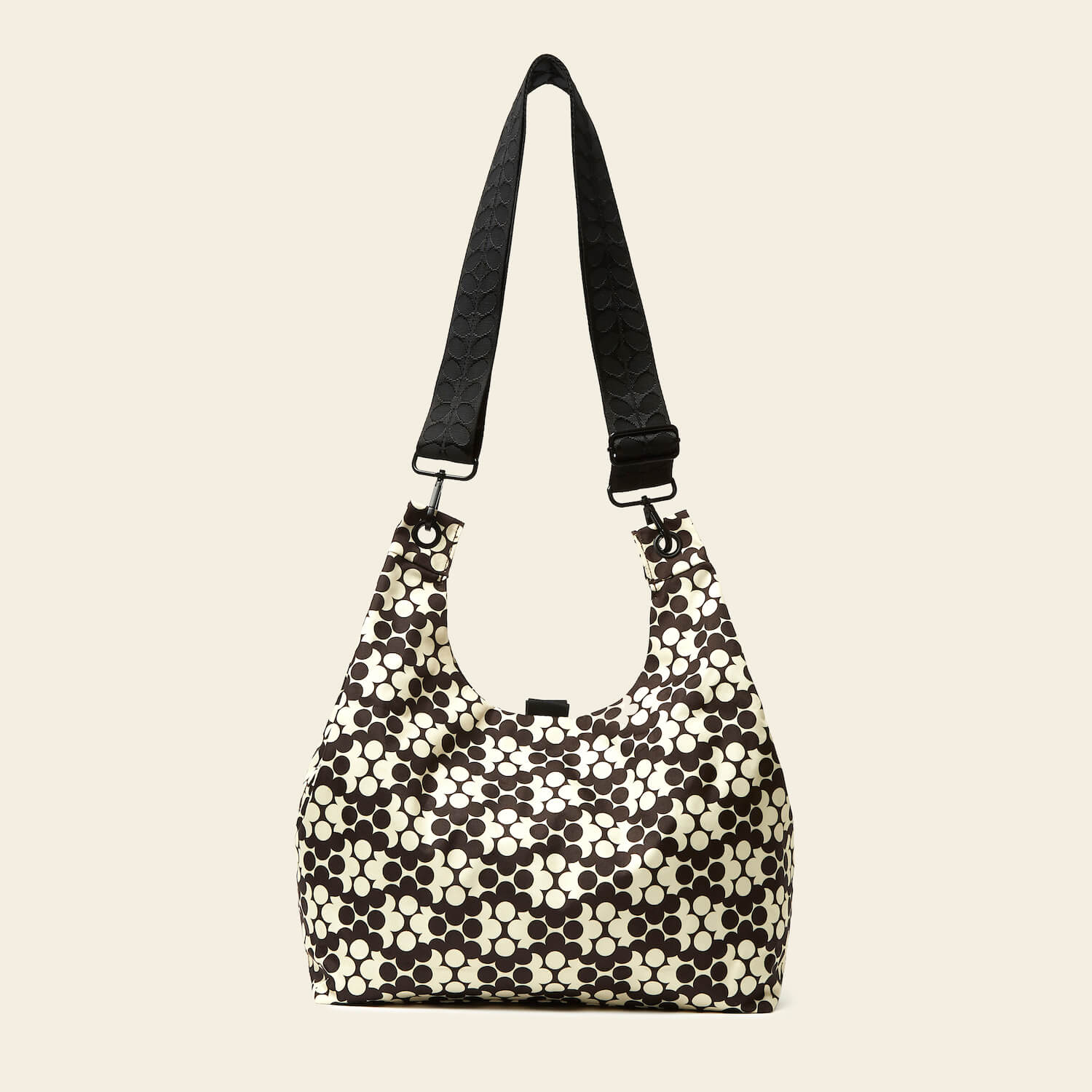 Stylish Midi Crossbody Bag with Puzzle Flower Porcini Design - Perfect for Everyday Use, Travel & Fashion Accessories
