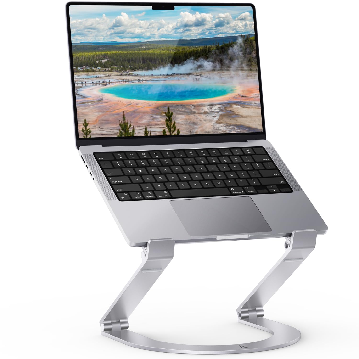 Premium Aluminum Adjustable Laptop Stand for MacBook Air/Pro, Dell XPS 13/15, HP, Lenovo & iPad - Ergonomic Computer Riser with Height Adjustment for Home Office, Gaming & Workspace Setup