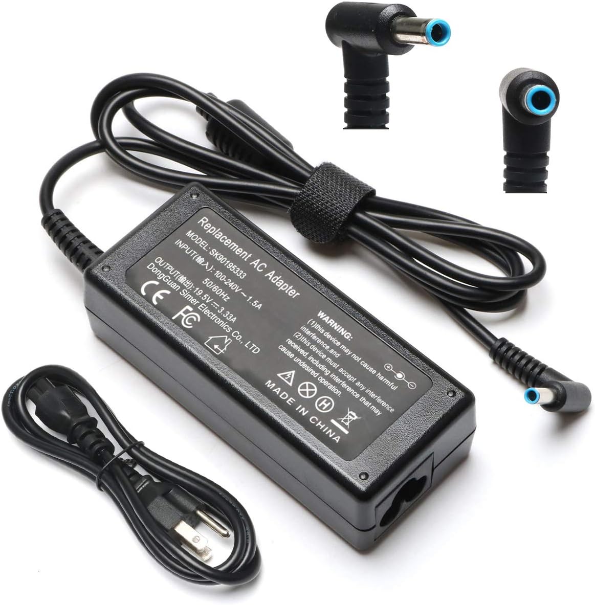 Original HP 65W Laptop Charger Power Adapter for HP Pavilion, Envy, ProBook - 19.5V 3.33A (Model 902990-001, 751889-001) - Perfect for Home, Office & Travel Use