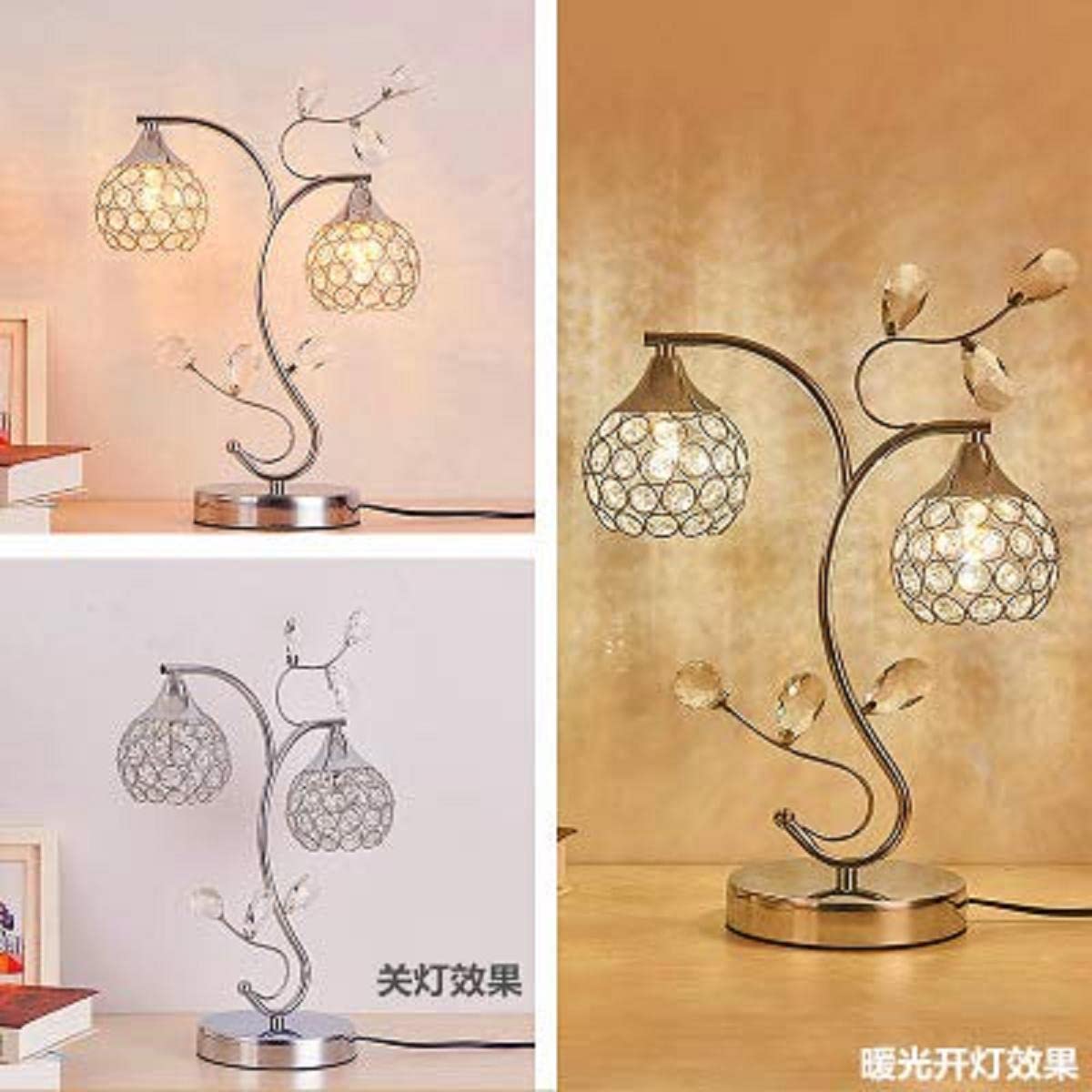 Modern Creative Crystal Table Lamp - Elegant Bedside & Living Room Lighting for Study, Bedroom, Wedding Decor | Warm & Stylish Home Decoration