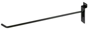 Premium Commercial Slatwall Hooks - Set of 12 Black Heavy-Duty Display Hangers for Retail Stores, Boutiques & Clothing Shops - Perfect for Organizing & Showcasing Merchandise