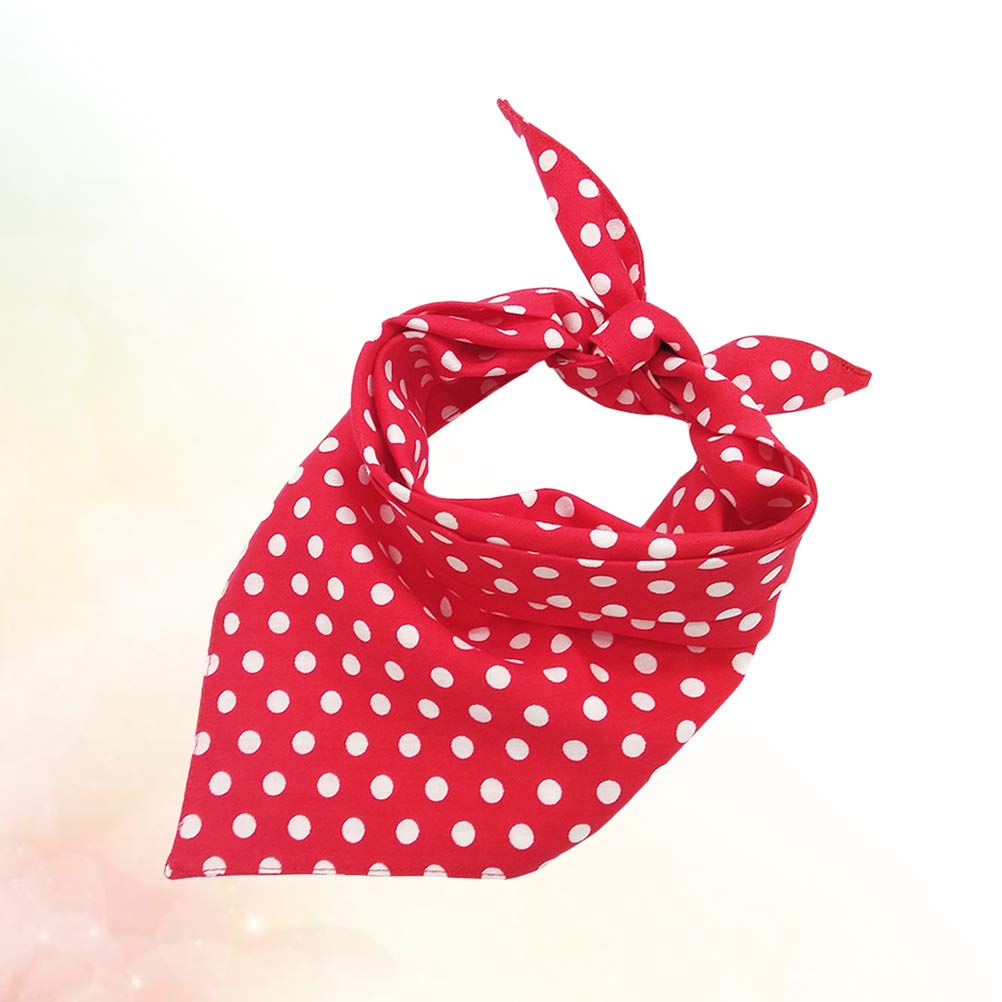 POPETPOP Reversible Dog Bandana Scarf - Pet Saliva Collar with Reflective Trim, Puppy Bib & Handkerchief in Red | Perfect for Daily Walks, Grooming, and Pet Fashion Accessories