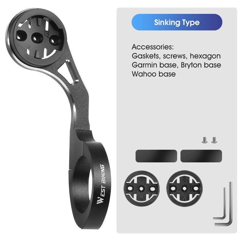 Universal Bike Mount Holder for GPS, Camera & Light - Compatible with Garmin, Wahoo, Bryton, iGPSPORT, GoPro & XOSS - Perfect for Cycling, Road Biking & Outdoor Adventures
