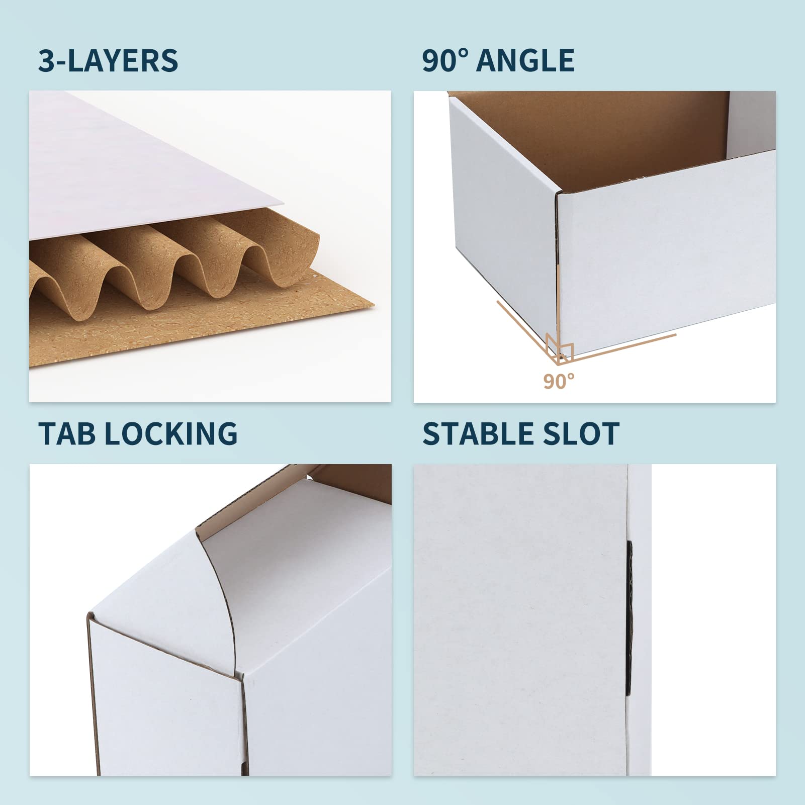 WIFTREY 7x5x4 White Corrugated Cardboard Shipping Boxes - 20 Pack Small Business Mailer Boxes for Packing & Mailing | Perfect for Ecommerce, Retail Shipping & Gift Packaging