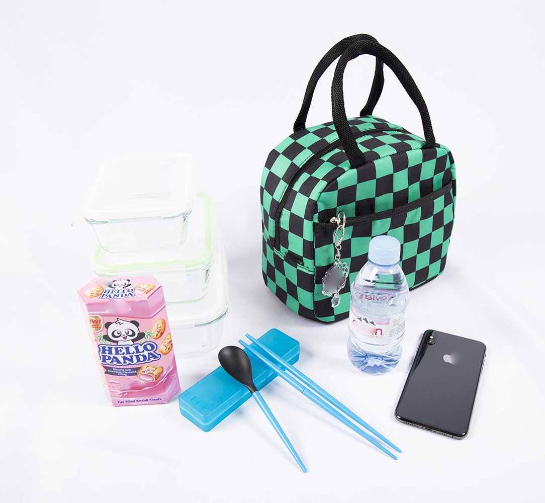 Maxer Insulated Lunch Bag for Women & Kids - Japanese Anime Themed Cooler Lunch Box for School, Work & Picnics