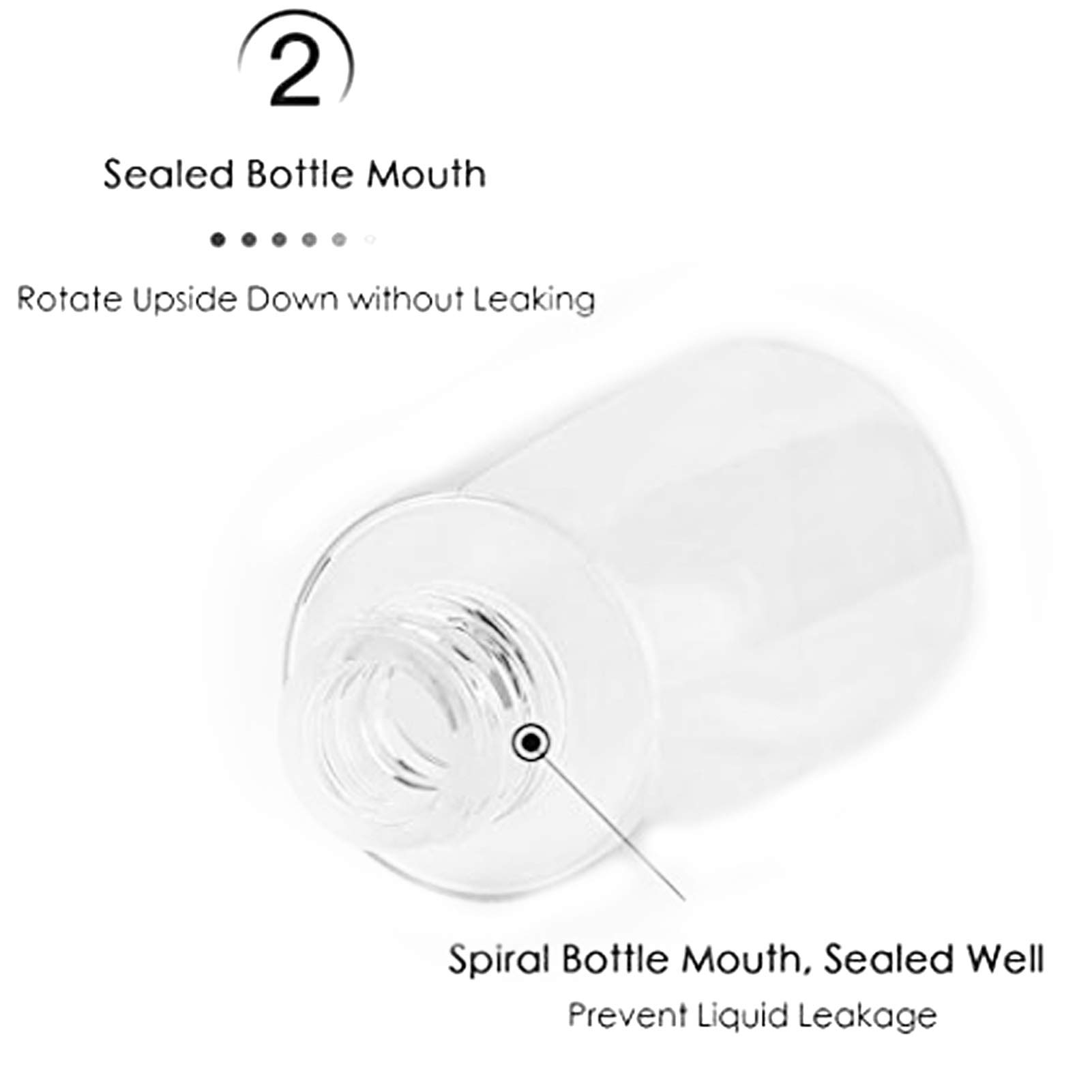 KTM Healthcare® Travel Size Clear Spray Bottles - Portable Refillable Mist Spray Bottles for Cosmetics, Skincare & Haircare - Perfect for Travel, Gym & On-the-Go Use