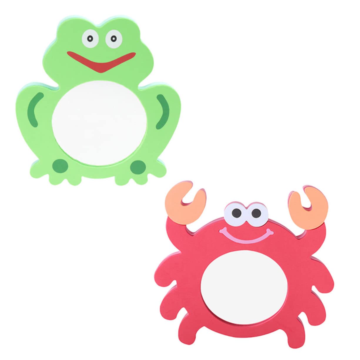 HEMOTON 20-Piece EVA Cartoon Baby Mirror Toys - Safe Bath Toys for Infants, Crab-Shaped Waterproof Mirror for Sensory Play (Perfect for Bathtime Fun & Early Childhood Development)