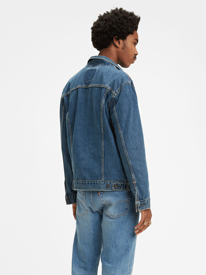 Levi's Men's Denim Trucker Jacket - Medium Wash, Classic Fit, Stylish & Durable for Casual Wear & Outdoor Activities