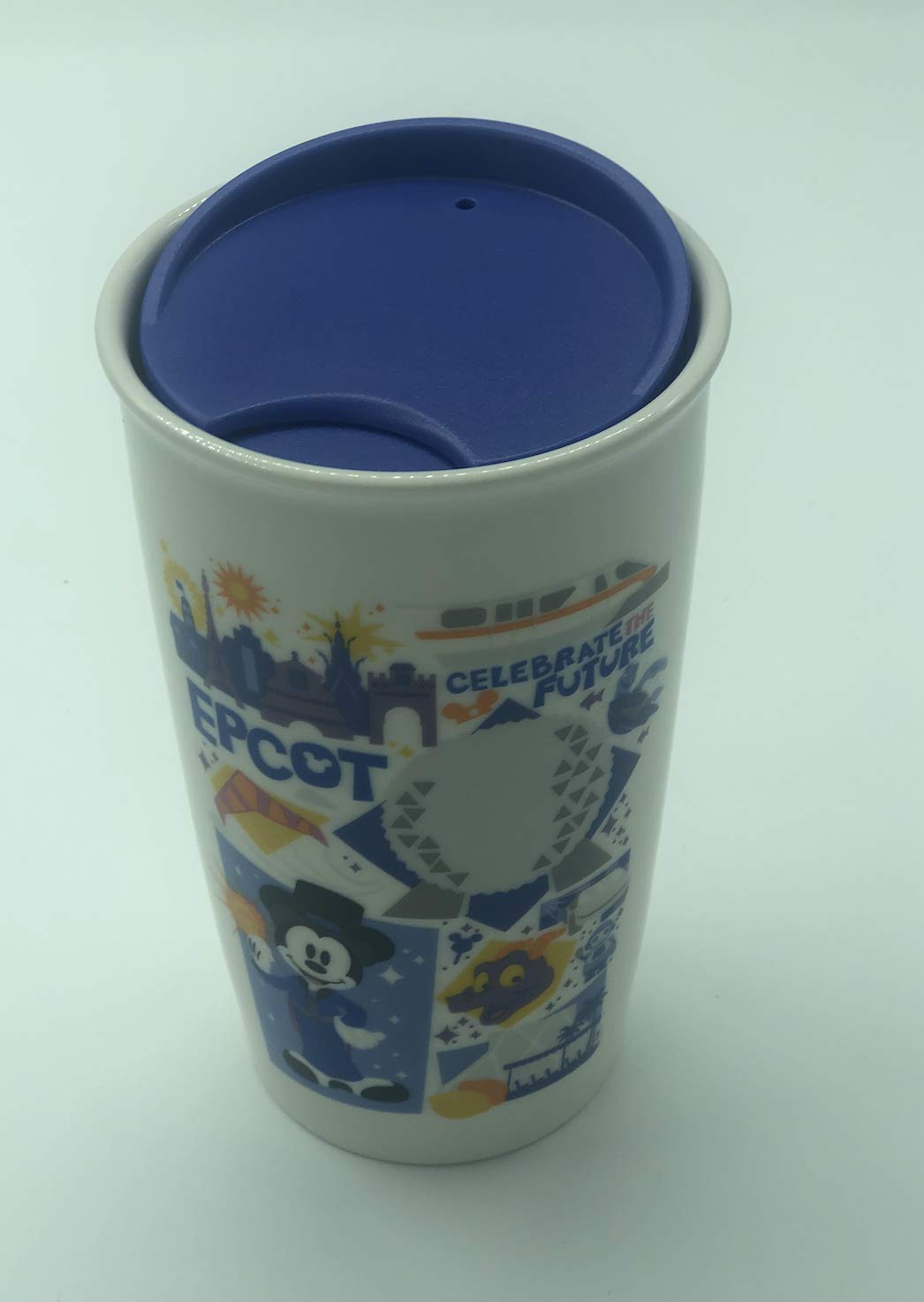 2018 Disney Epcot Starbucks Double Wall Insulated Tumbler - 20oz Travel Mug for Hot & Cold Drinks - Perfect for Theme Park Visits, Office & Commuting