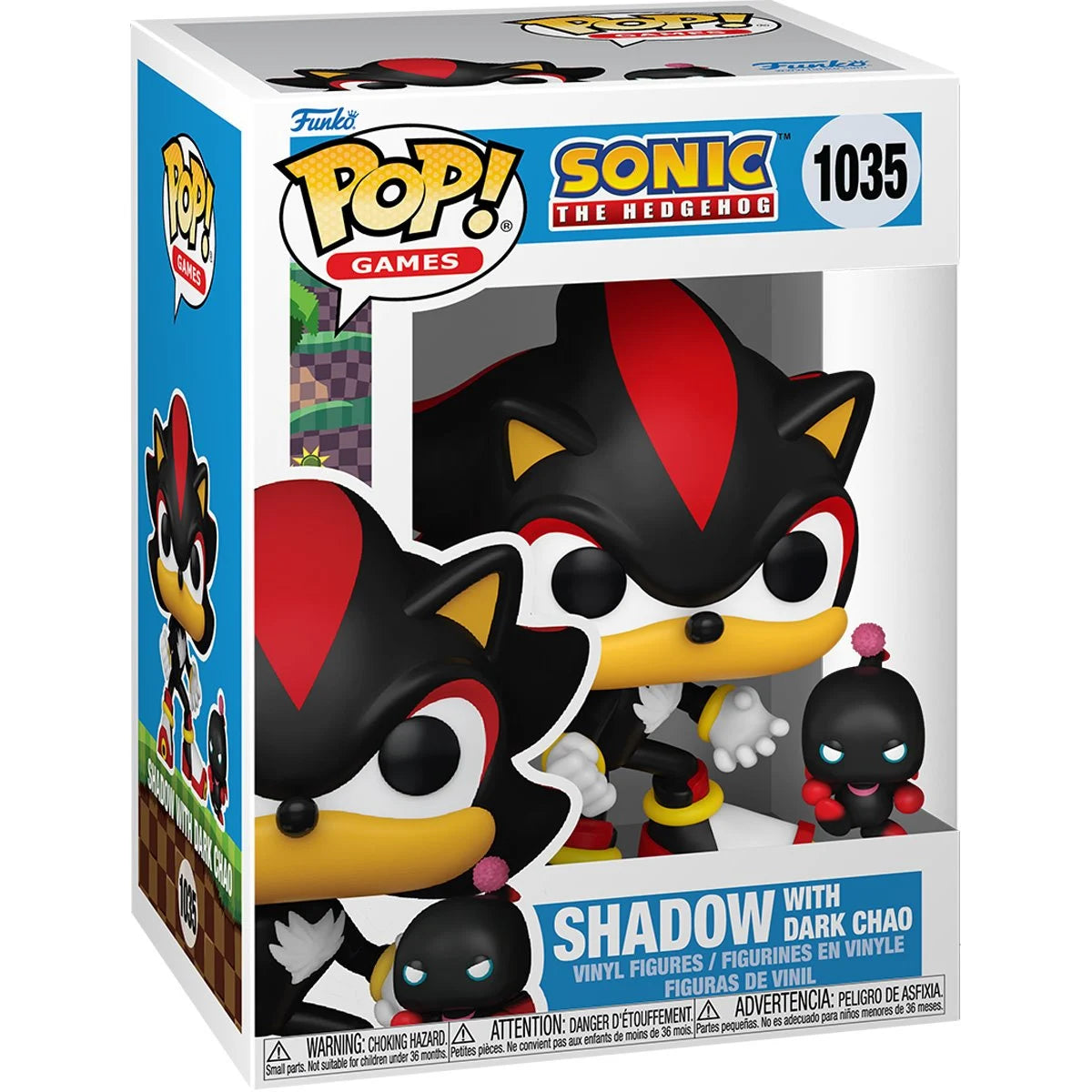 Sonic The Hedgehog Shadow with Dark Chao Action Figure - Collectible Video Game Character Toy for Kids & Fans - Perfect for Display, Play, and Gifts
