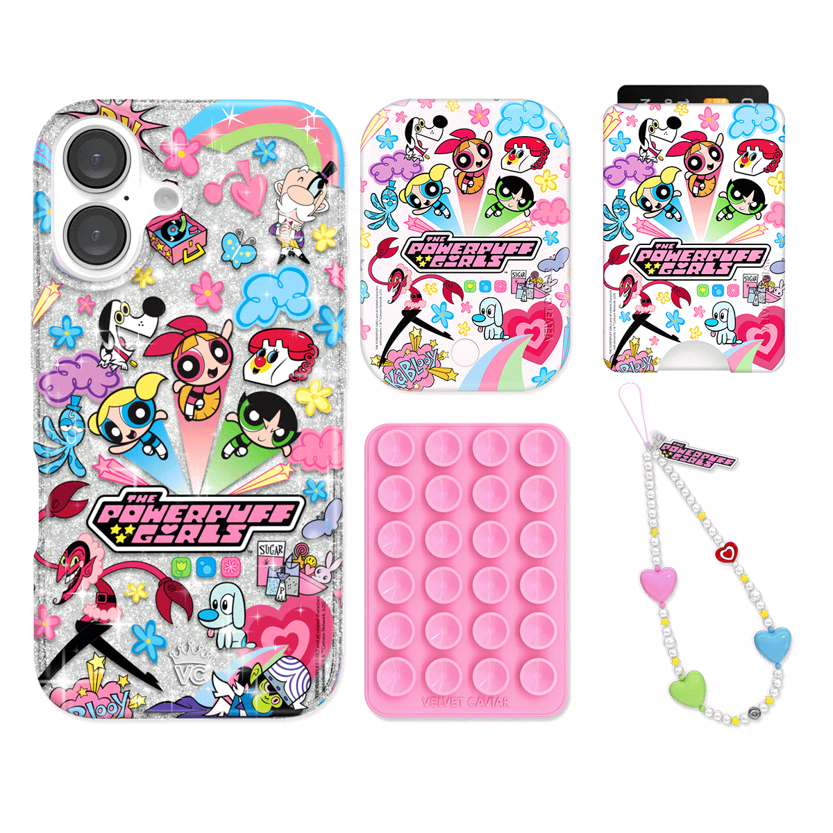 The Powerpuff Girls iPhone Case & Wallet Set - Cute Cartoon Character Phone Cover with Card Holder for Girls - Perfect Gift for Kids, Teens & Fans - Use at School, Work or Travel