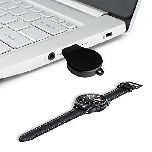 Portable Wireless Charger for Samsung Galaxy Watch 5 Pro/4/3/Active2 - USB Car Charger Keychain (2-Pack) | Fast Charging for Travel, Work & Gym Use
