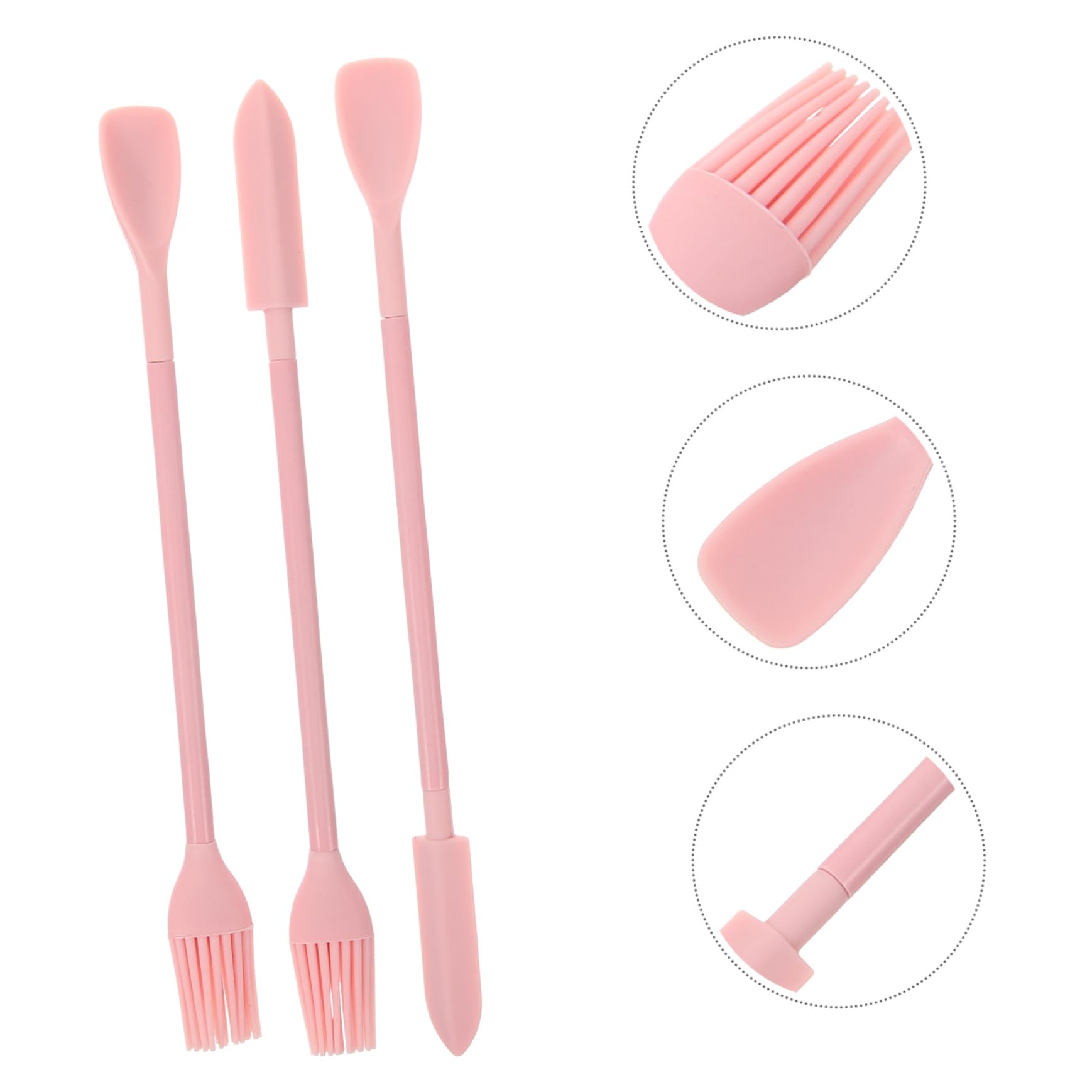 Retractable Makeup Spatula Set - Pink Mini Cosmetic Scoop for Lotion, Cream & Skincare - Perfect for Travel, Salon & Home Use