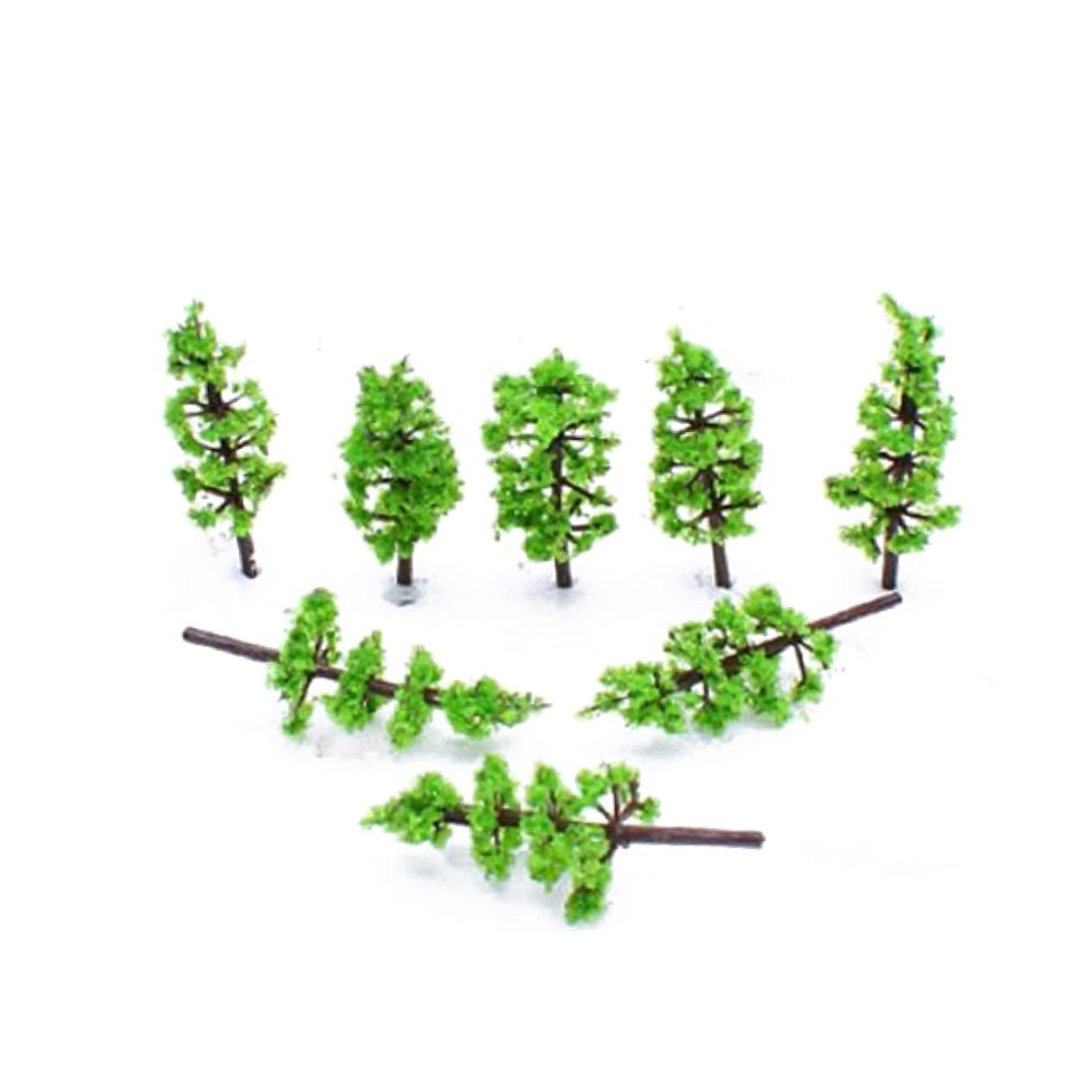 Totority 100pcs Green Model Trees for Train Scenery - Miniature Landscape Trees, Plants & Flowers Set - Perfect for Model Train Layouts, Dioramas, and Architectural Displays