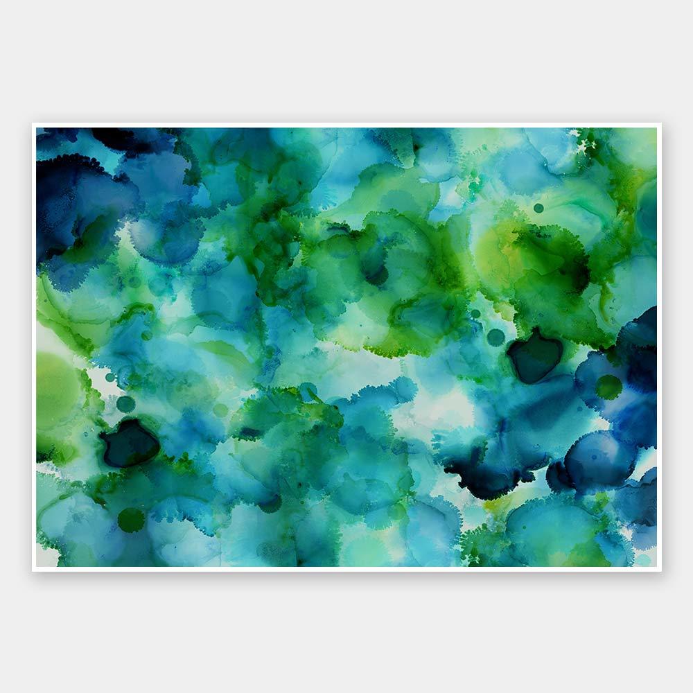 Blue Lagoon Unframed Art Print - Coastal Wall Decor for Living Room, Bedroom & Office - Modern Beach Theme Home Decoration