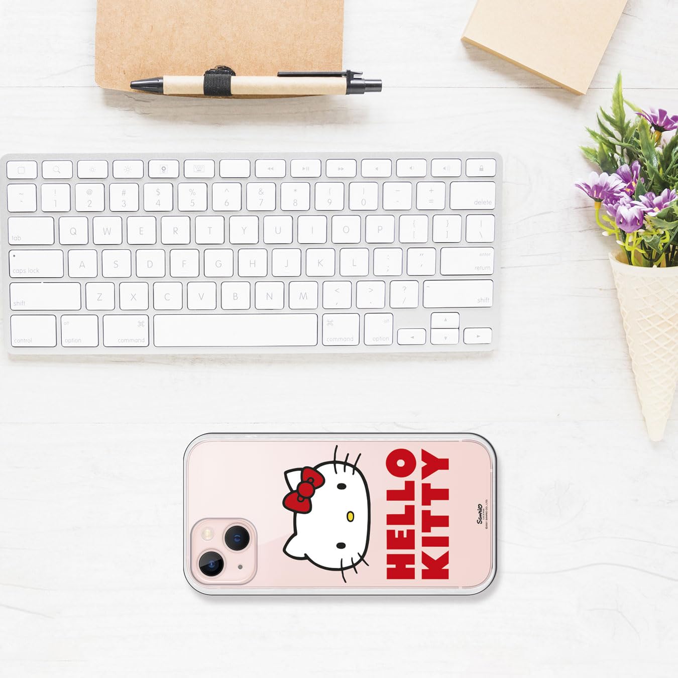 Personalized iPhone 13 Case with Hello Kitty Logo - Cute White Protective Cover for Women Girls | Perfect Gift for Birthday, Valentine's Day & Everyday Use